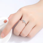 Reindeer Antler Ring – Adjustable Sterling Silver Christmas Ring with Sparkling Crystal | Festive Holiday Jewelry Gift