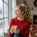 Christmas Tree Dangle Earrings – Festive Holiday Jewelry with Red Star & Sparkling Snowflake Crystal