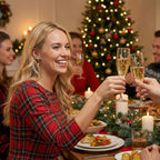 Christmas Bell Earrings – Red Crystal Jingle Bells with Green Bow & Pearl Drop | Festive Holiday Jewelry