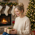 Christmas Tree Dangle Earrings – Festive Holiday Jewelry with Red Star & Sparkling Snowflake Crystal