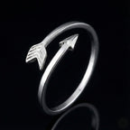 Arrow Wrap Ring – Adjustable Sterling Silver Minimalist Ring | Symbol of Direction, Strength & New Beginnings