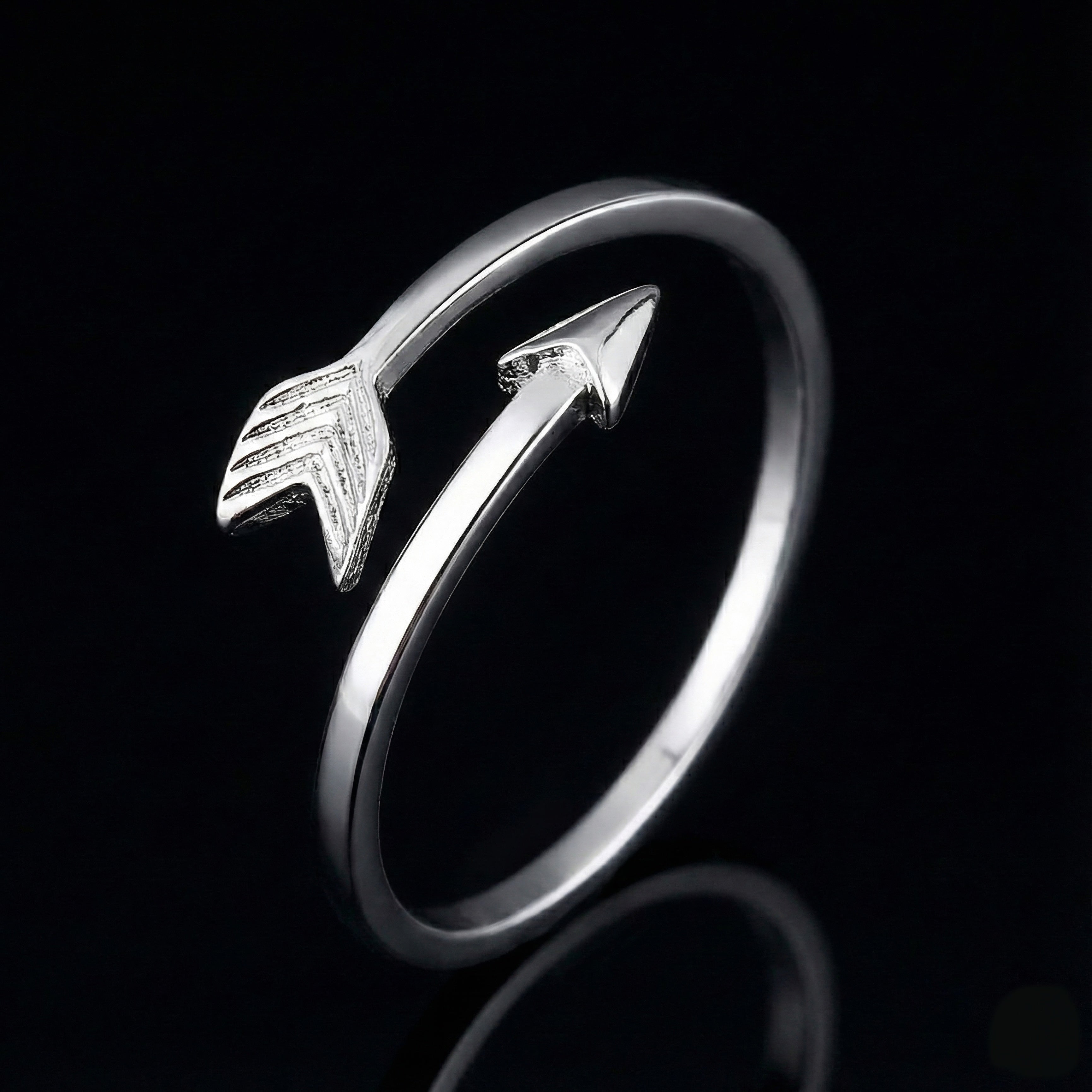 Arrow Wrap Ring – Adjustable Sterling Silver Minimalist Ring | Symbol of Direction, Strength & New Beginnings