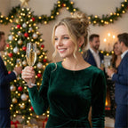 Christmas Tree Dangle Earrings – Festive Holiday Jewelry with Red Star & Sparkling Snowflake Crystal