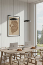 Laser Engraved Celtic Wolf Wood Wall Art, Viking Decor, Christmas Gift For Him