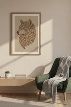Laser Engraved Celtic Wolf Wood Wall Art, Viking Decor, Christmas Gift For Him