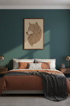 Laser Engraved Celtic Wolf Wood Wall Art, Viking Decor, Christmas Gift For Him