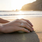 Antler Whisper Silver Ring – 925 Sterling Adjustable Deer Antler Ring