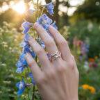 Antler Whisper Silver Ring – 925 Sterling Adjustable Deer Antler Ring
