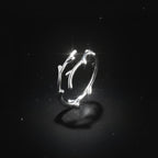 Antler Whisper Silver Ring – 925 Sterling Adjustable Deer Antler Ring