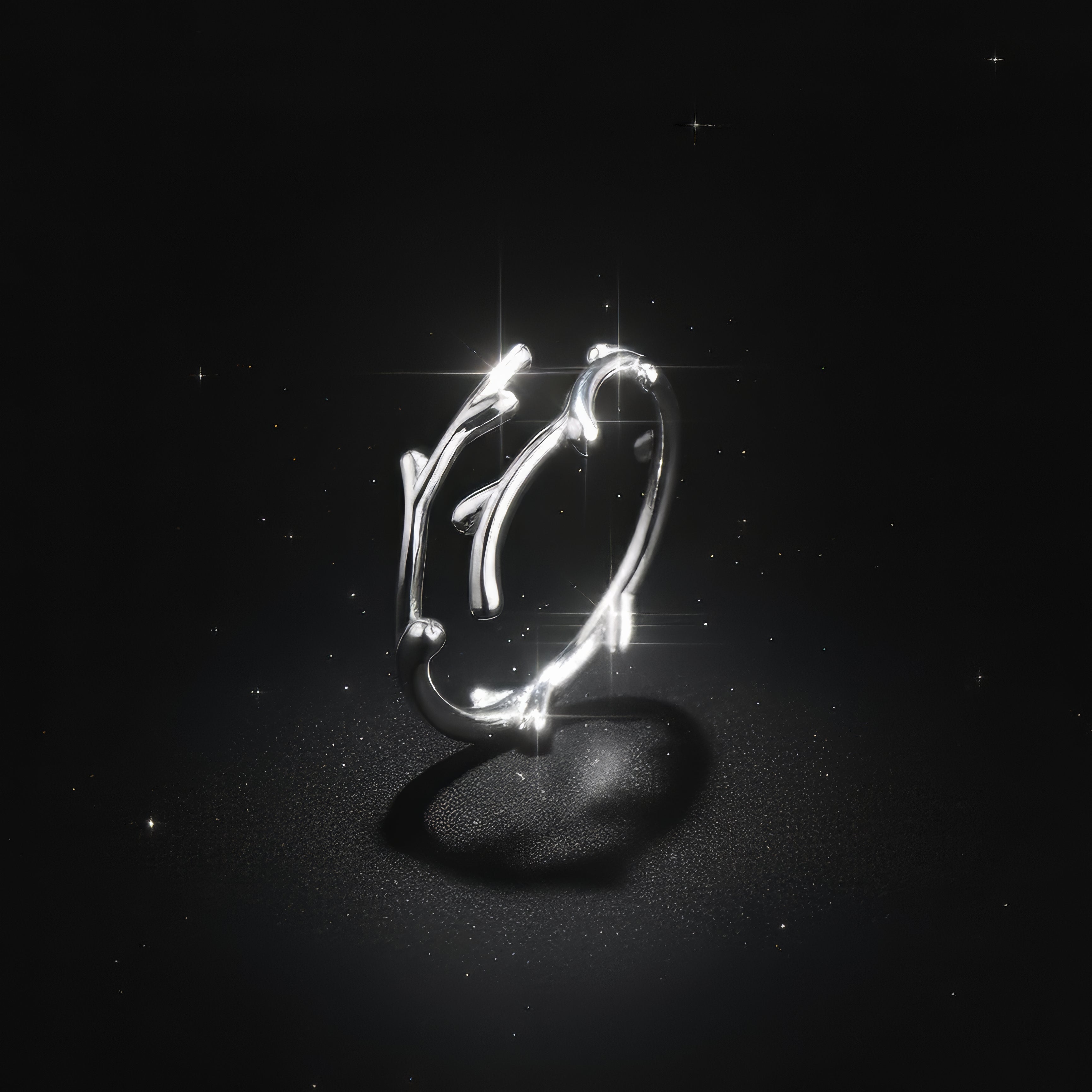 Antler Whisper Silver Ring – 925 Sterling Adjustable Deer Antler Ring