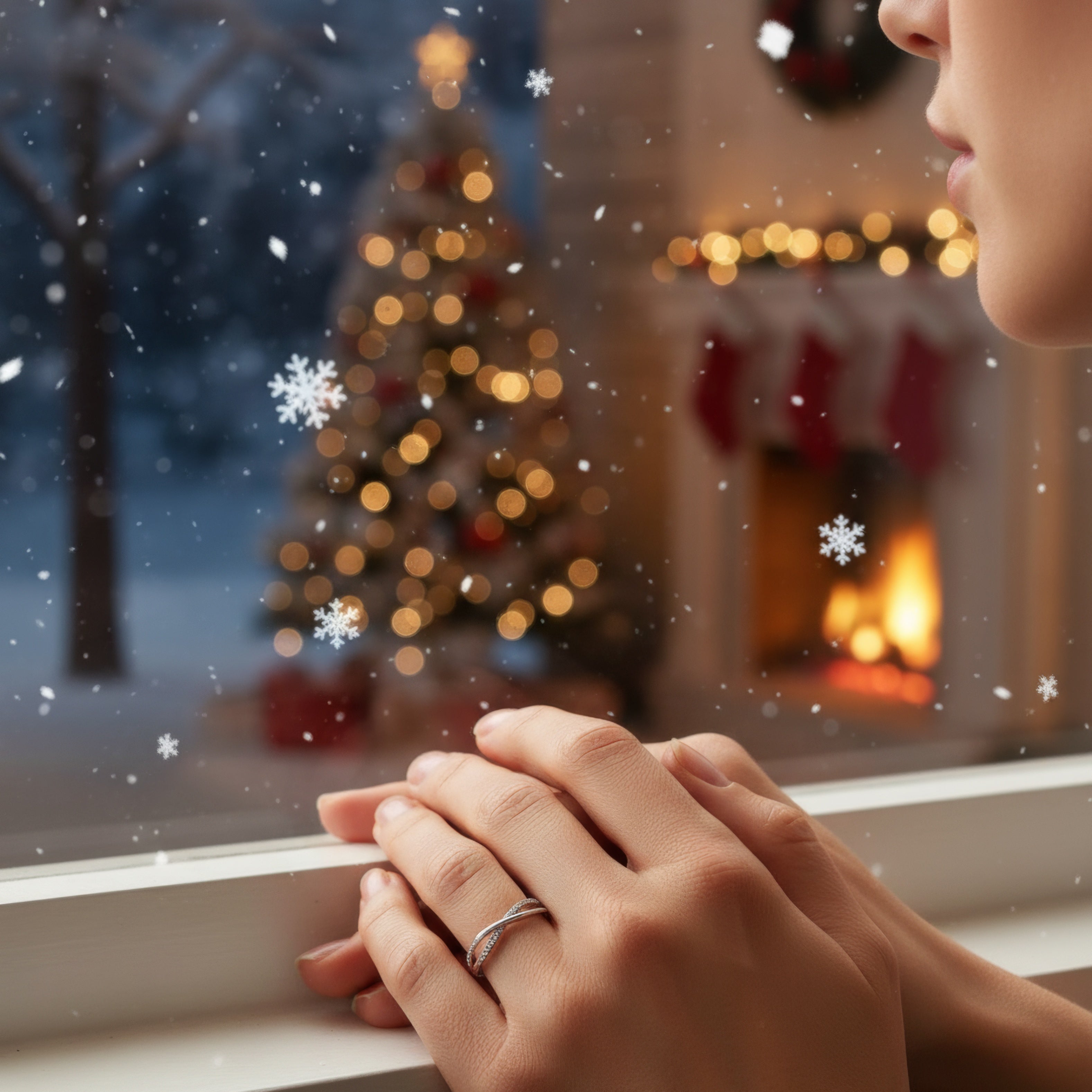 Twist of Light Silver Ring – Minimalist Elegance for Christmas Gift