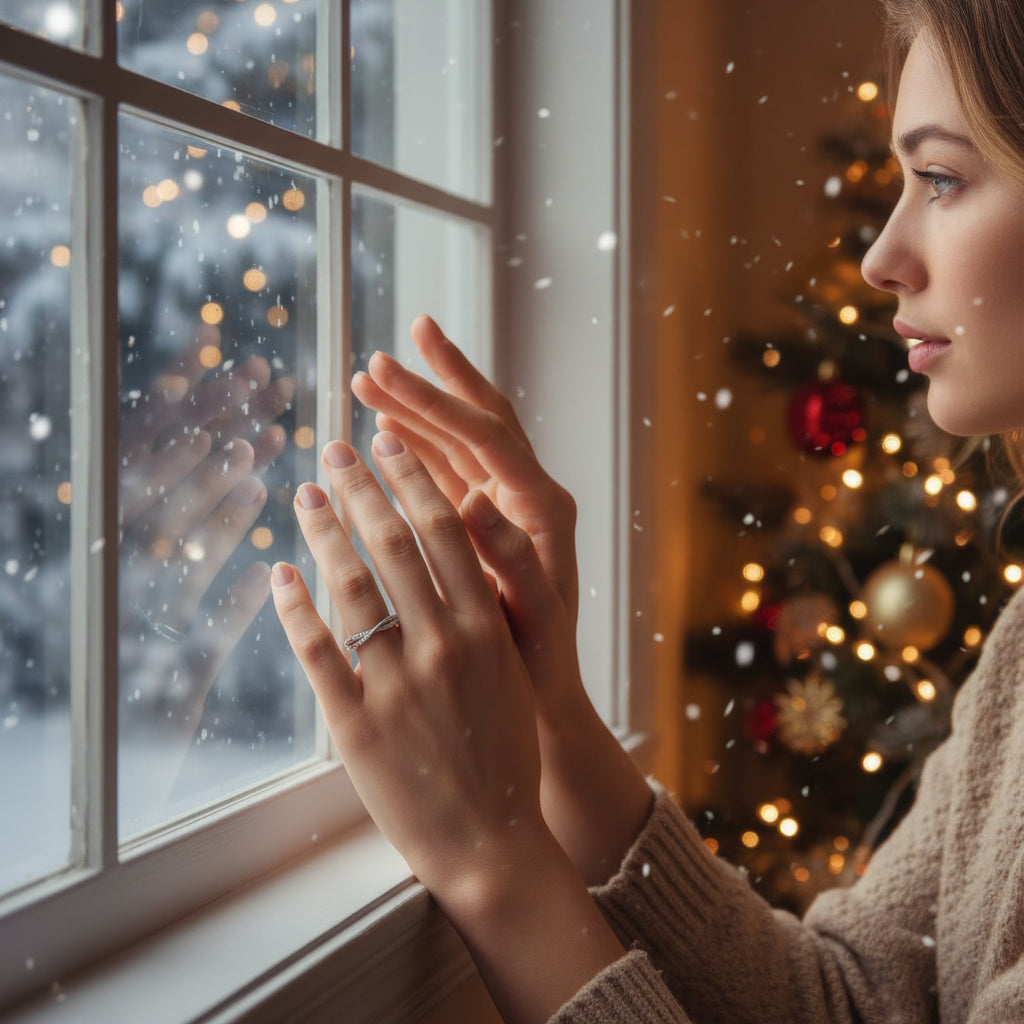 Twist of Light Silver Ring – Minimalist Elegance for Christmas Gift
