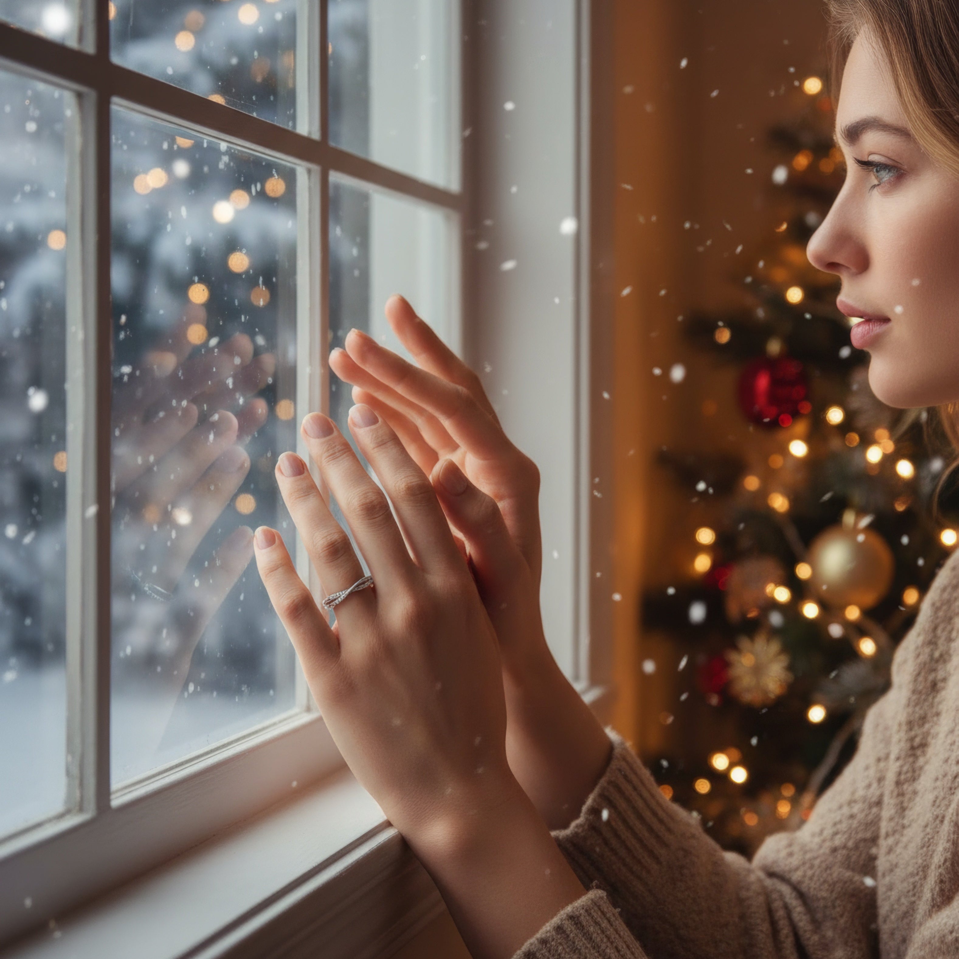 Twist of Light Silver Ring – Minimalist Elegance for Christmas Gift