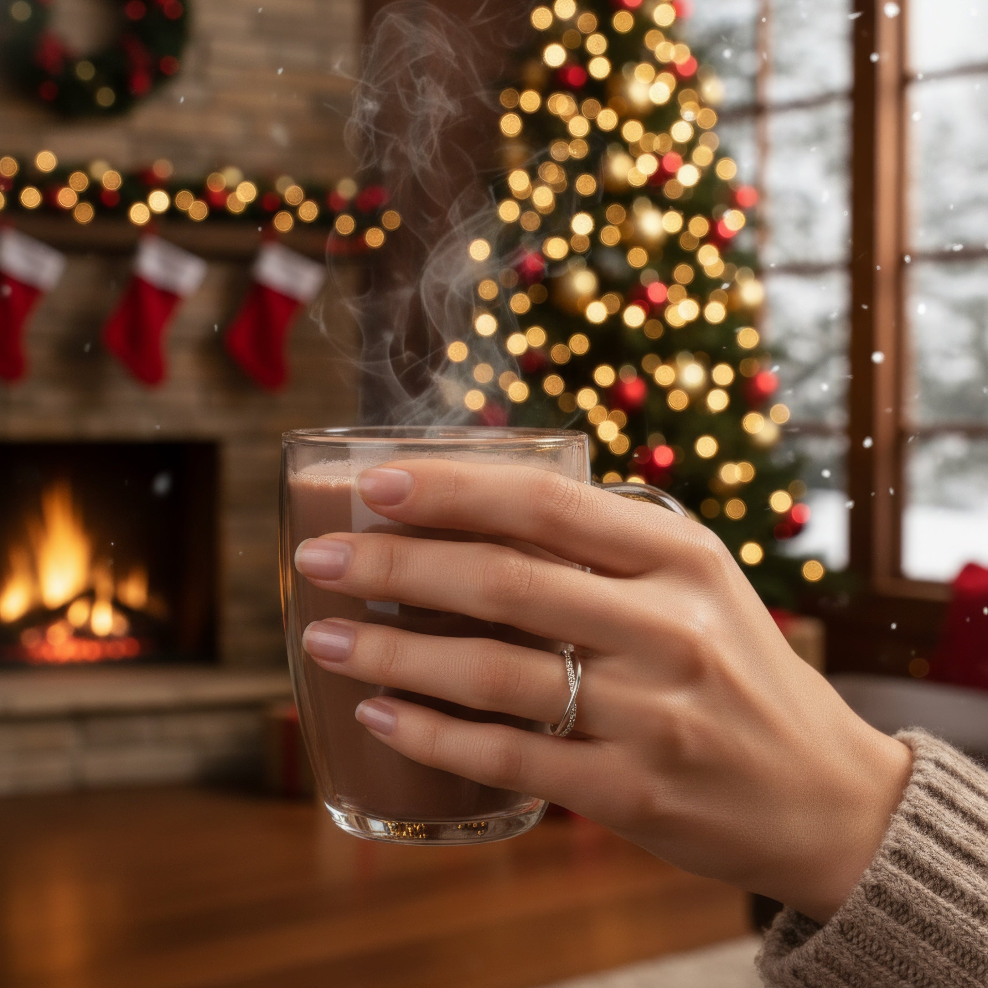 Twist of Light Silver Ring – Minimalist Elegance for Christmas Gift