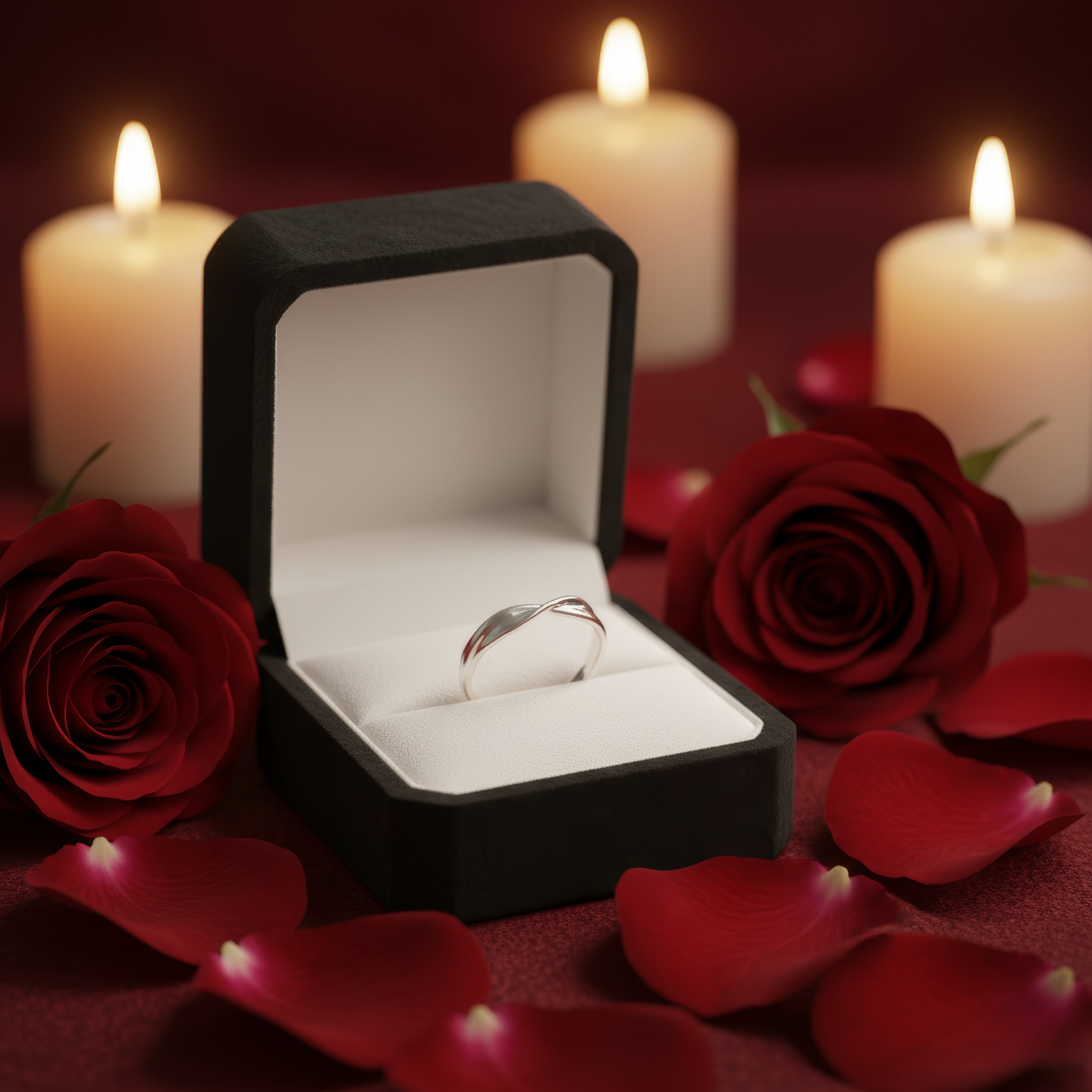 Moonlight Vow Silver Ring – The Gentle Promise