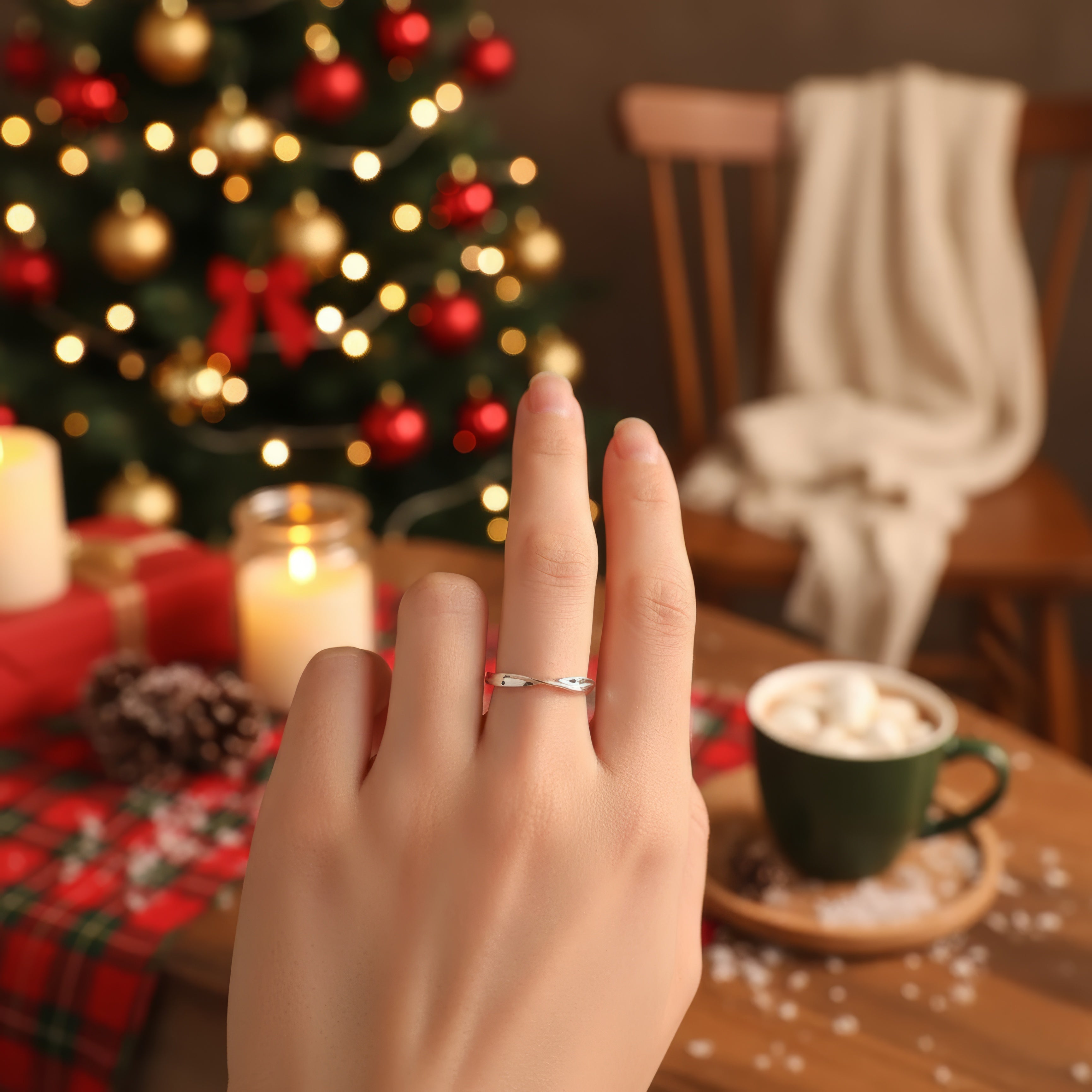 Moonlight Vow Silver Ring – The Gentle Promise