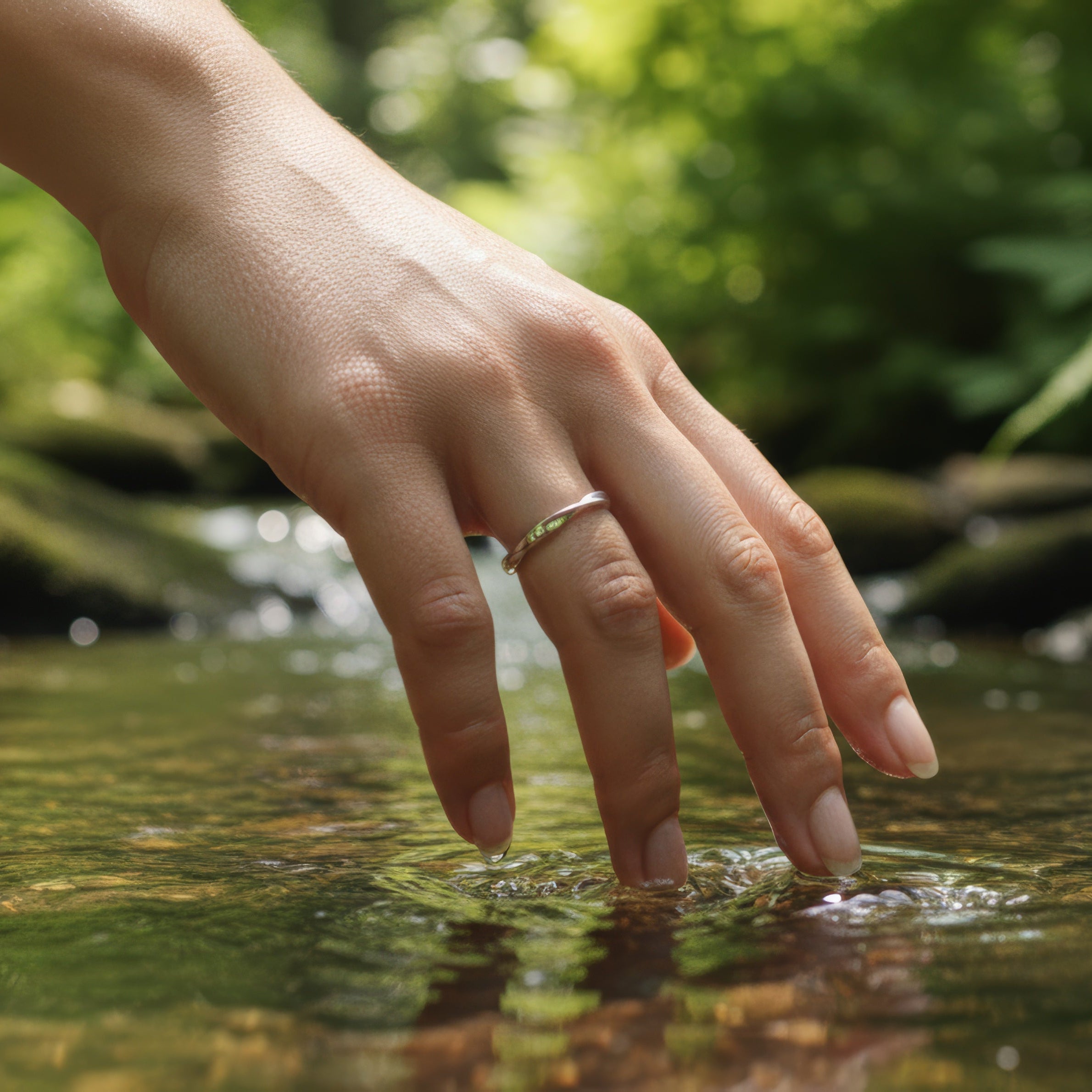Moonlight Vow Silver Ring – The Gentle Promise