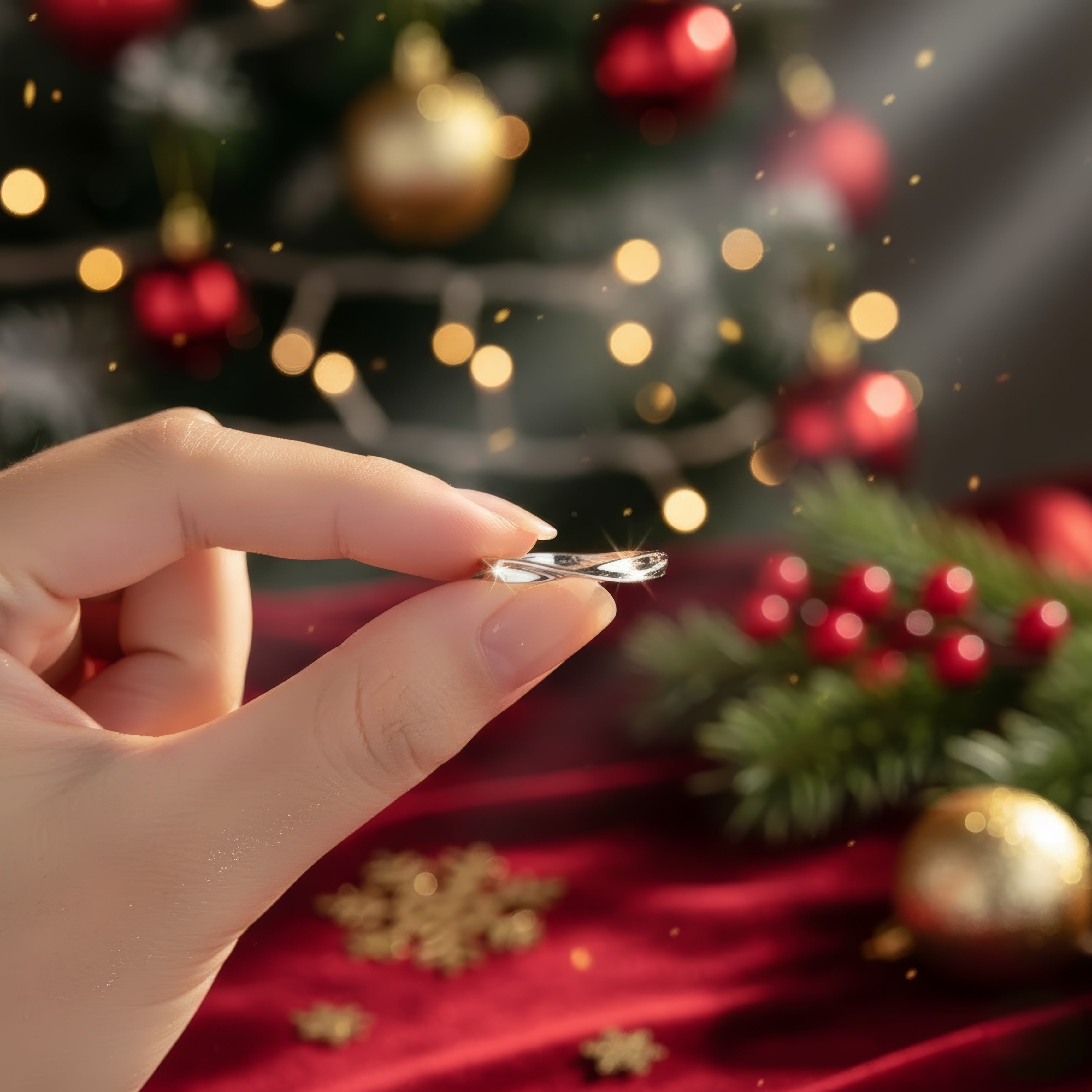 Moonlight Vow Silver Ring – The Gentle Promise