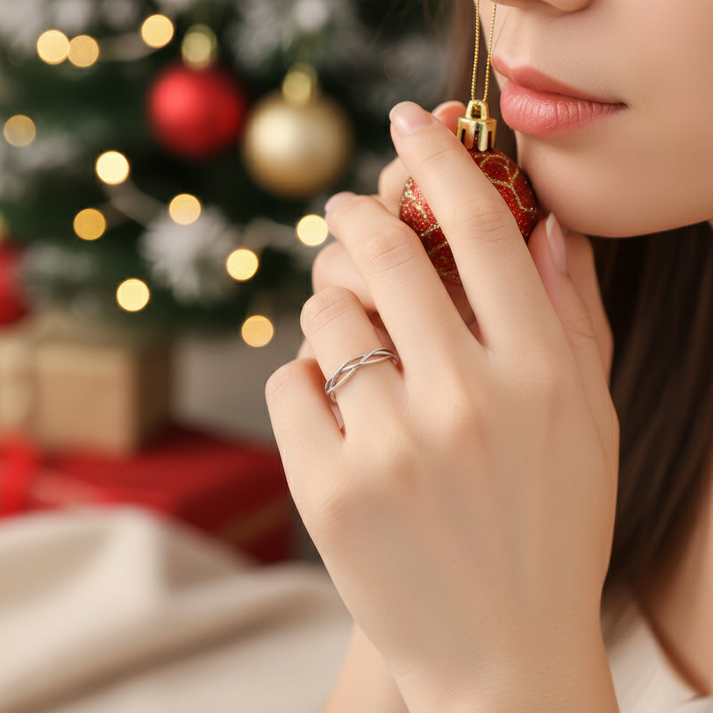 Braided Silver Self-Love Ring – For the One Who Shines Within