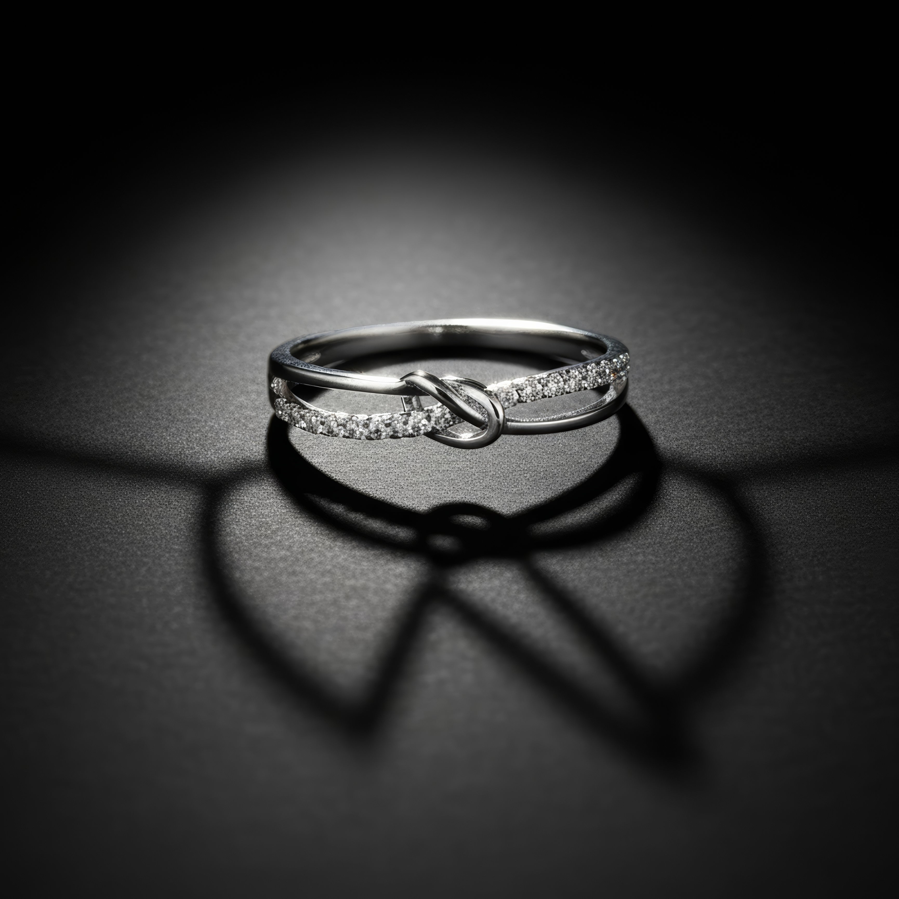 Starlight Knot Silver Ring – When Light Meets Eternity