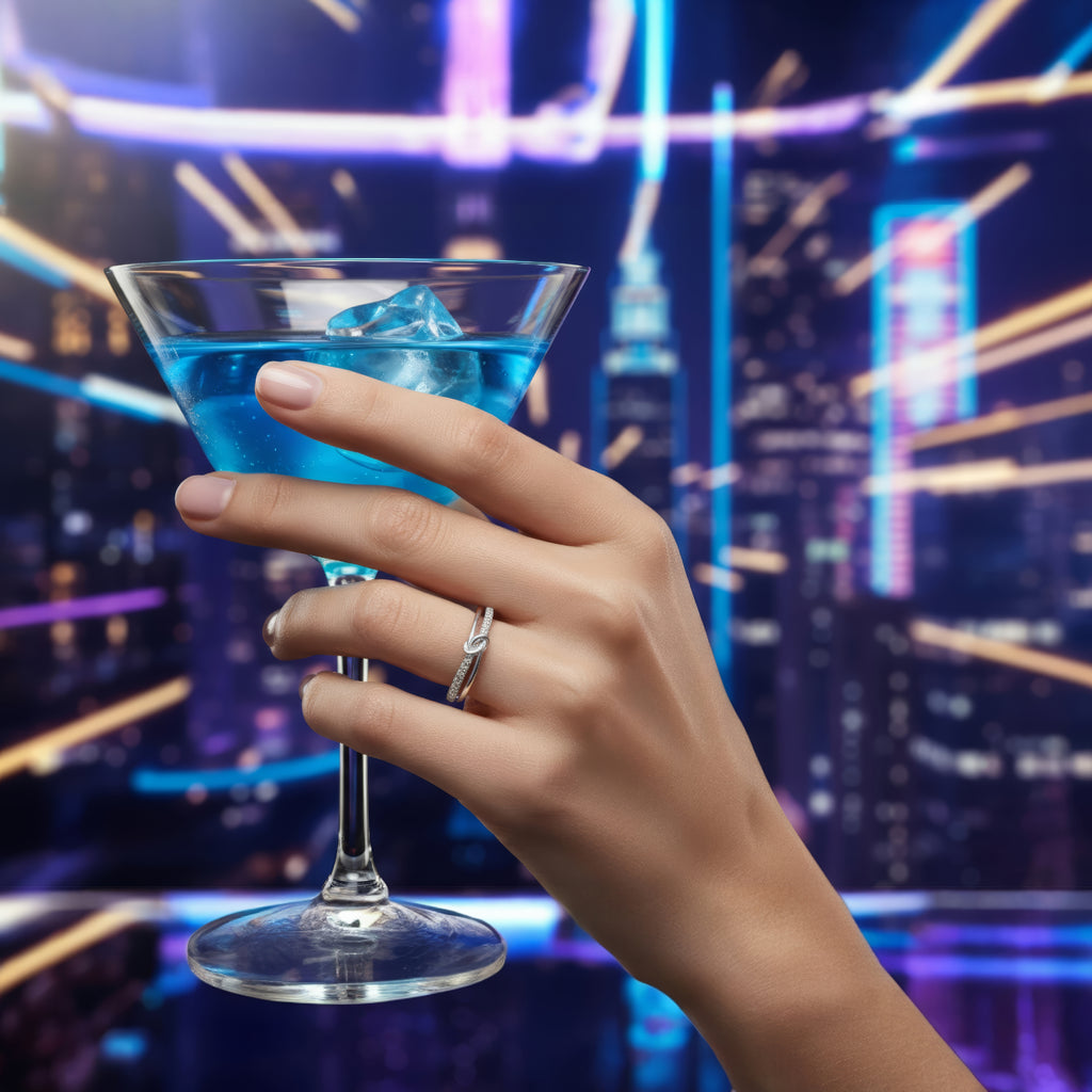 Starlight Knot Silver Ring – When Light Meets Eternity