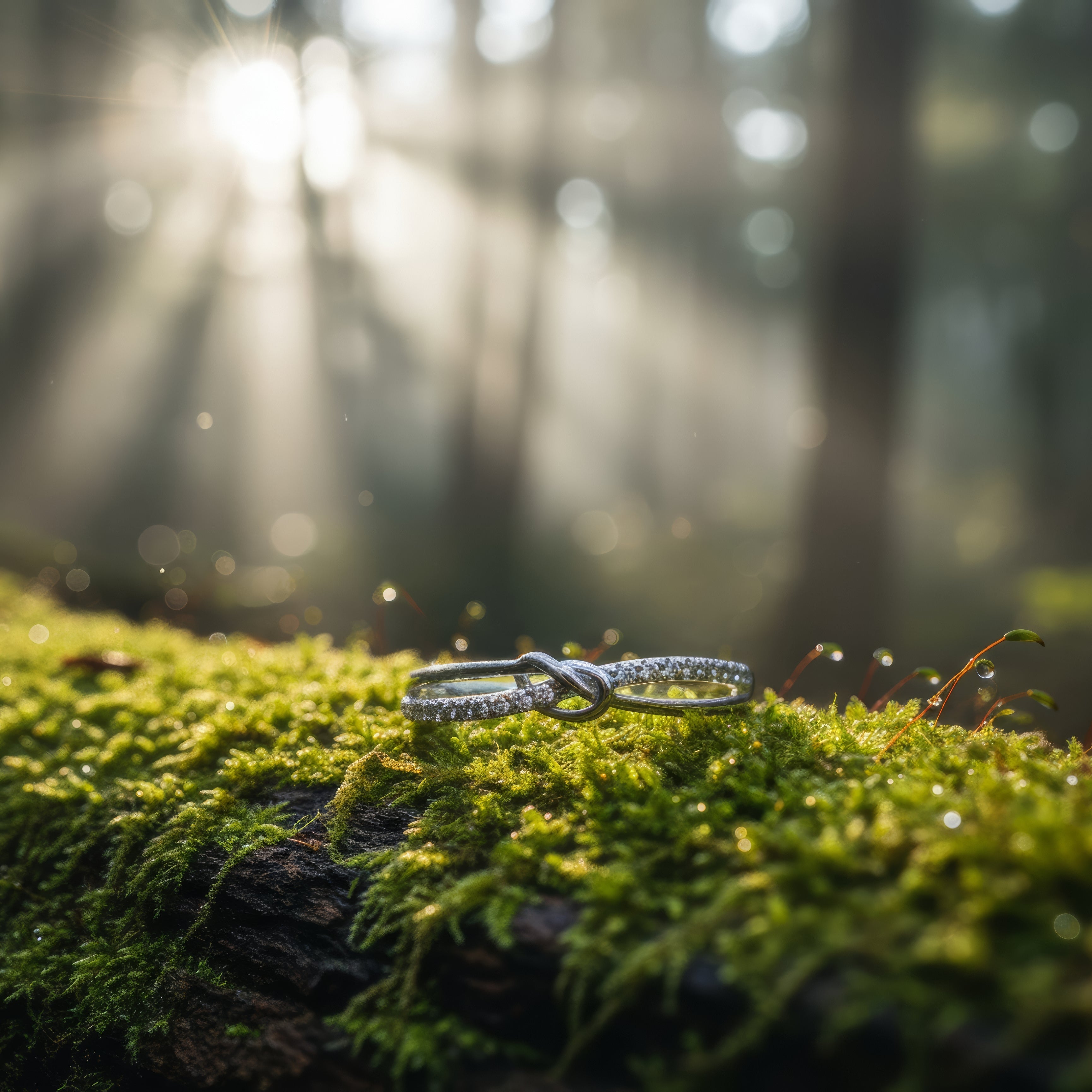Starlight Knot Silver Ring – When Light Meets Eternity