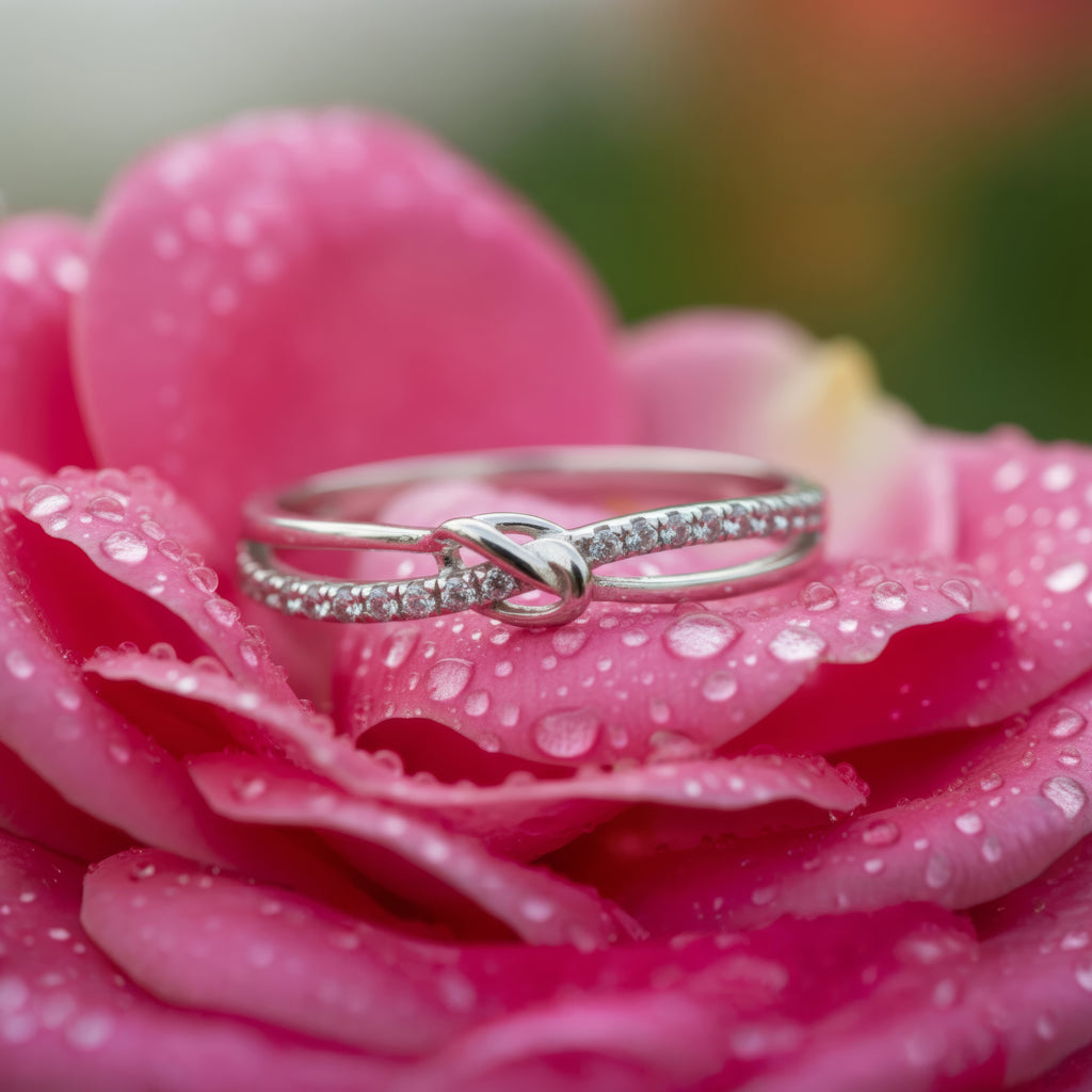 Starlight Knot Silver Ring – When Light Meets Eternity