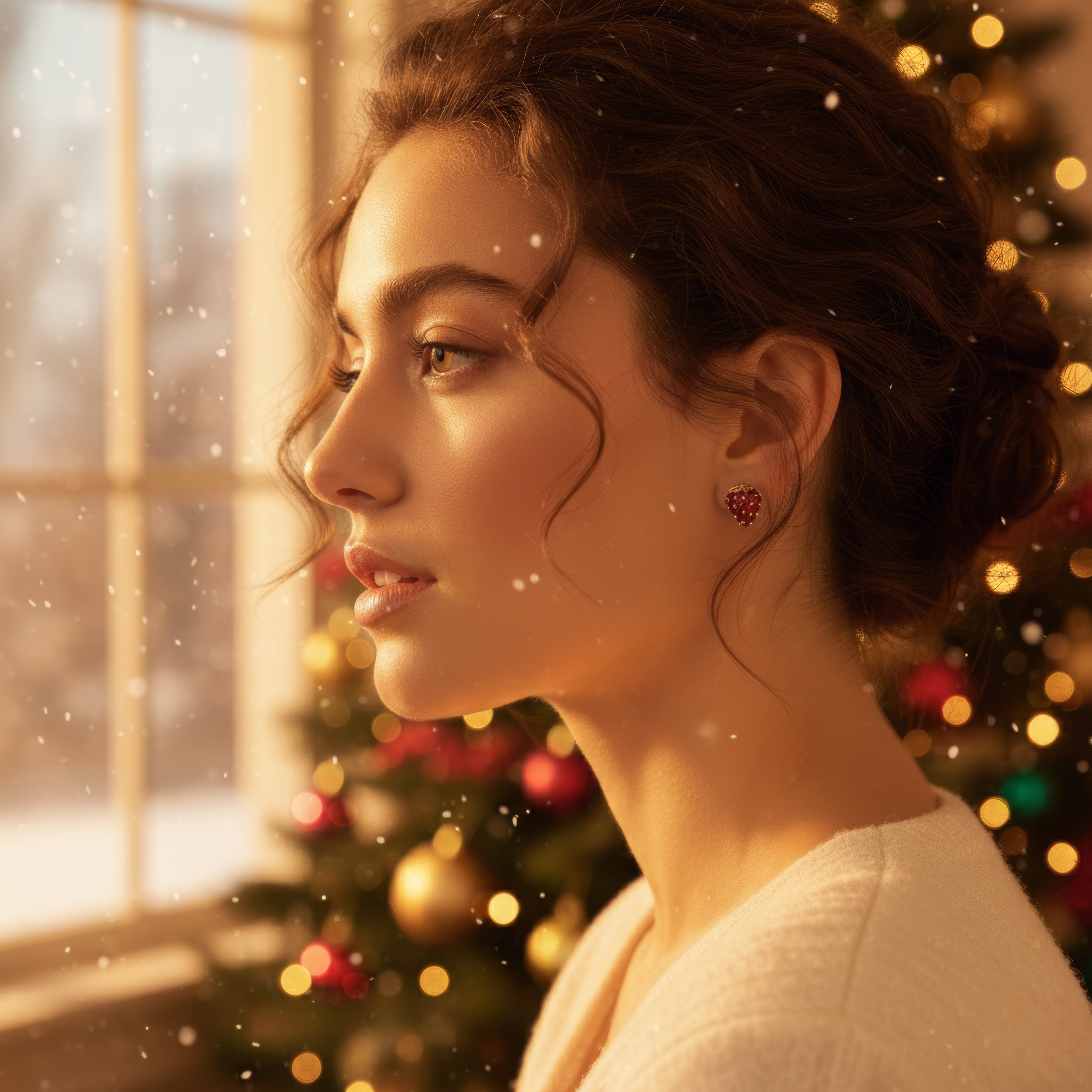 Strawberry Spark Earrings – Sweet Holiday Glow