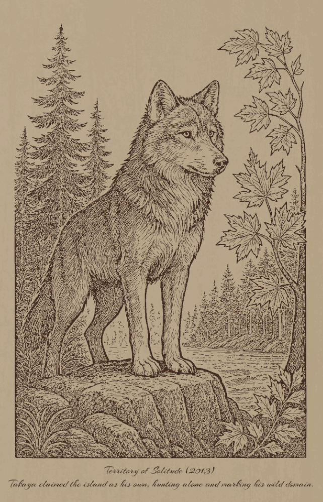 Takaya – Island Guardian (2013) – Laser Engraved Wooden Wall Art