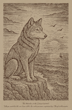 Takaya – The Watcher of the Island (2015) – Laser Engraved Wooden Wall Art