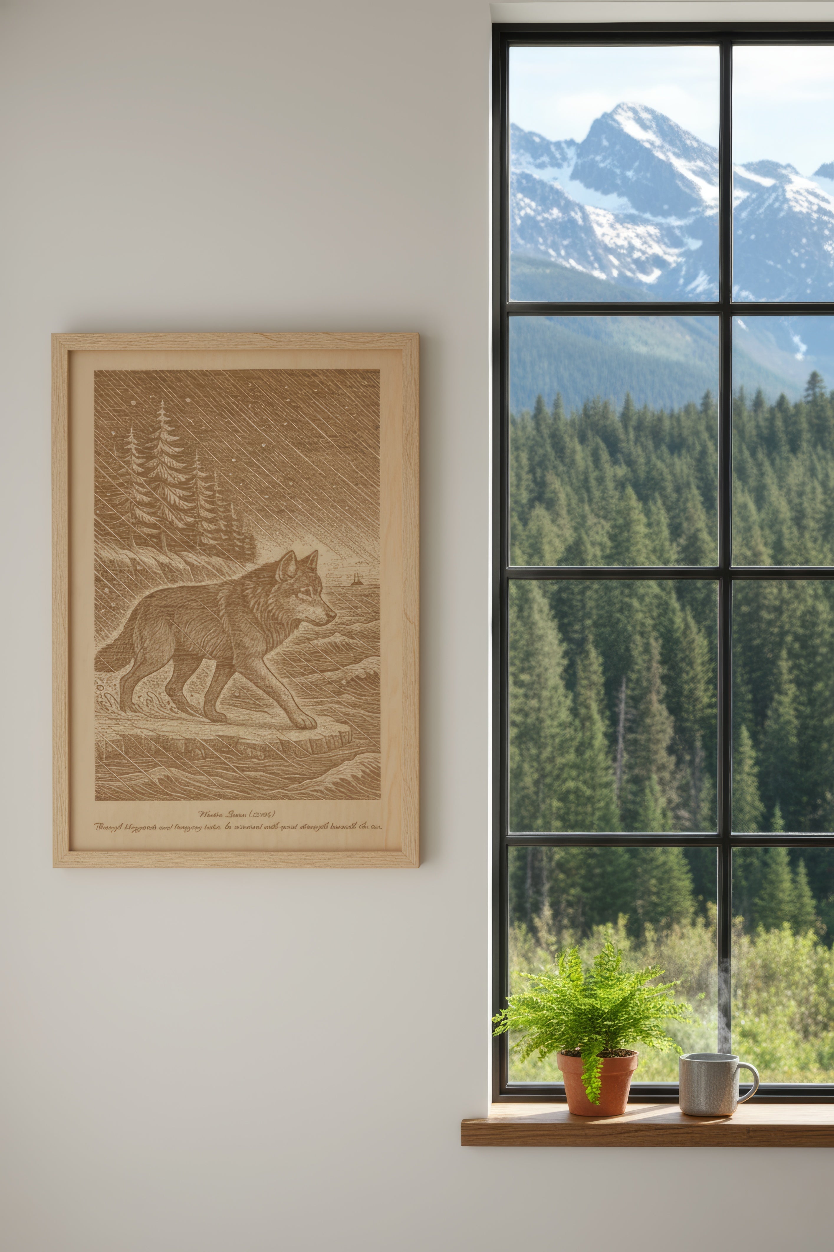 Takaya – Winter Storm (2016) – Laser Engraved Wooden Wall Art