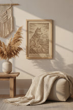 Takaya – The Watcher of the Island (2015) – Laser Engraved Wooden Wall Art