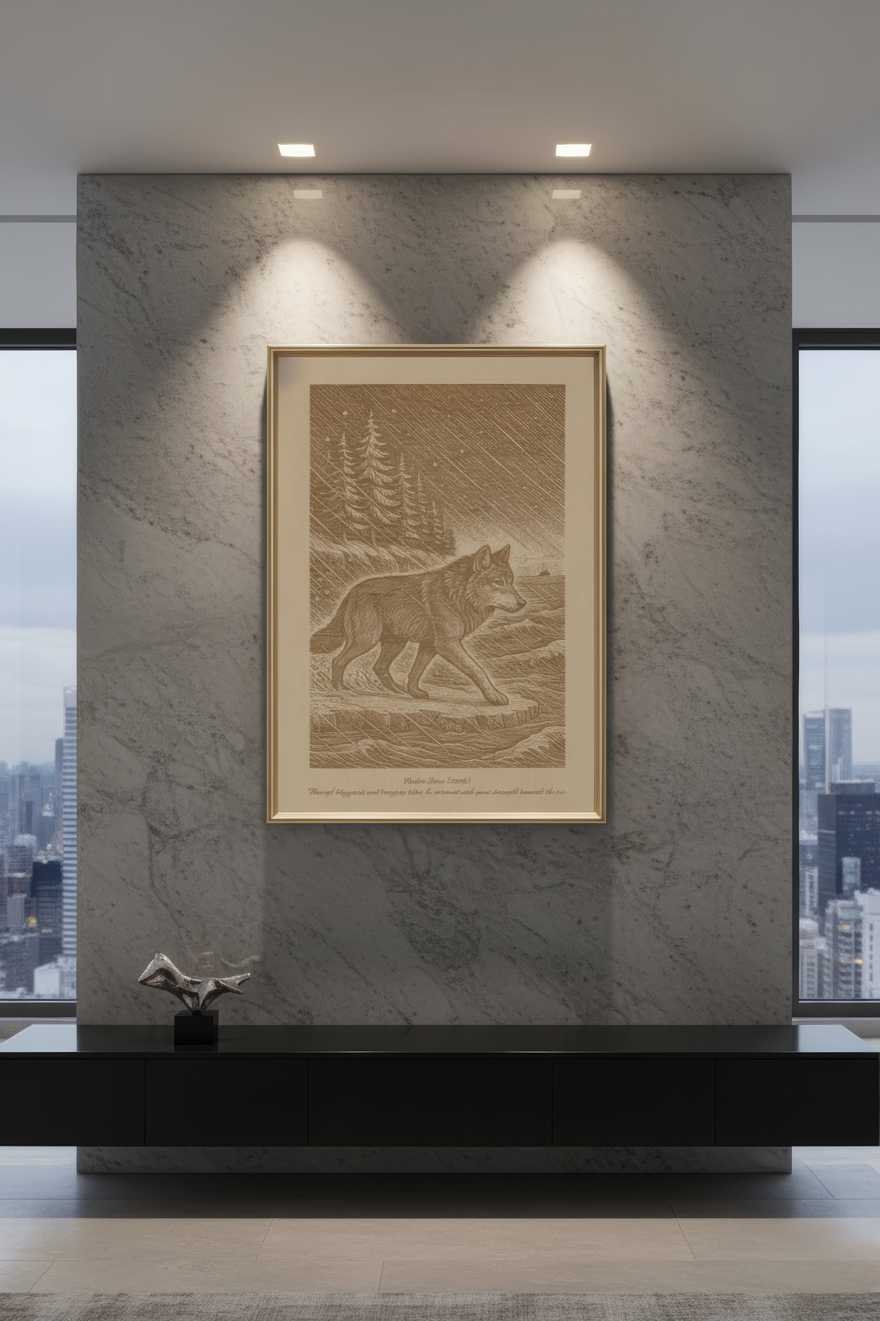 Takaya – Winter Storm (2016) – Laser Engraved Wooden Wall Art