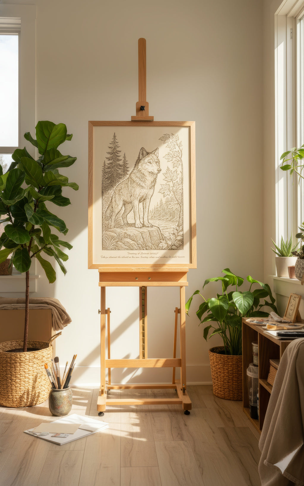 Takaya – Island Guardian (2013) – Laser Engraved Wooden Wall Art