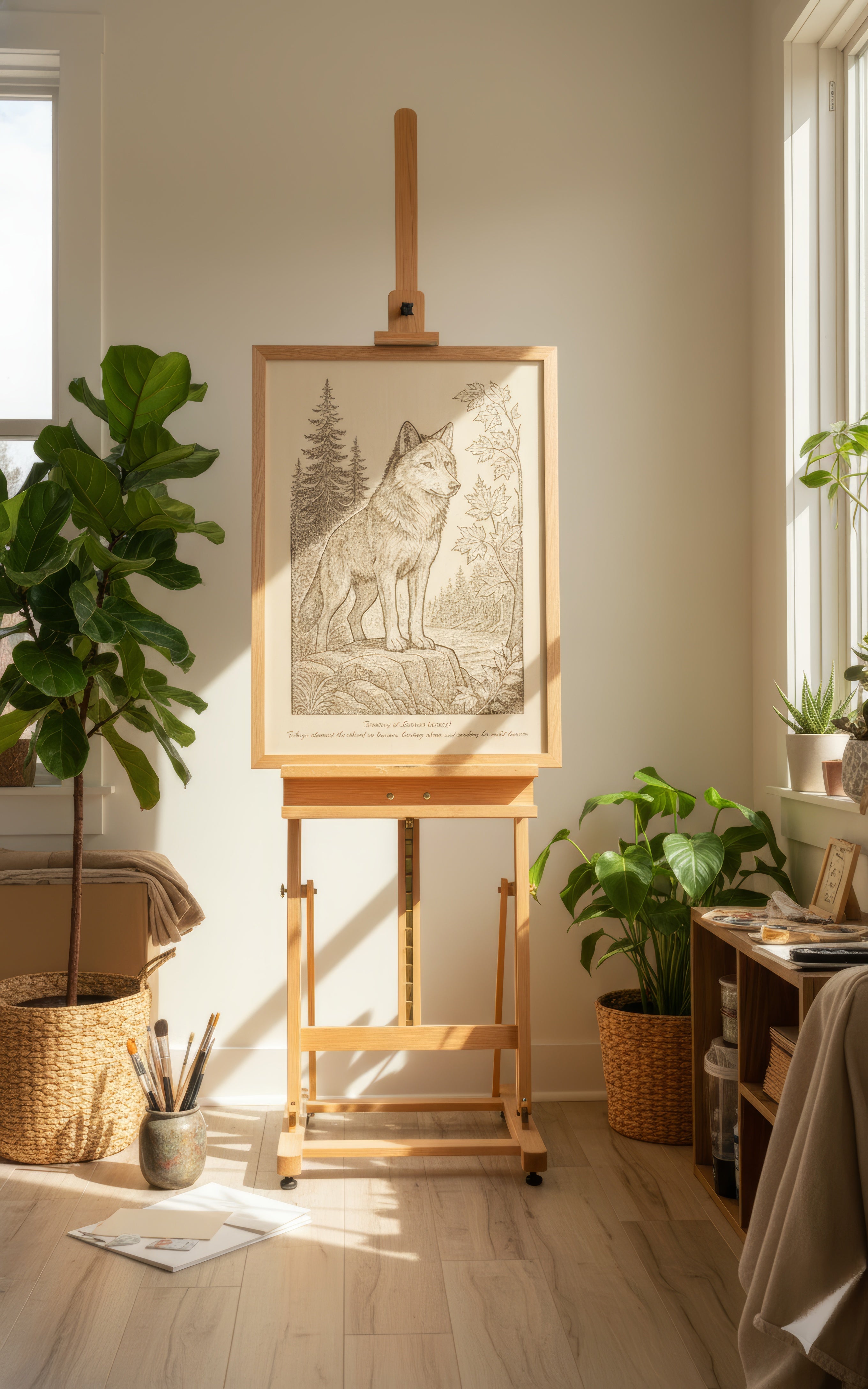 Takaya – Island Guardian (2013) – Laser Engraved Wooden Wall Art