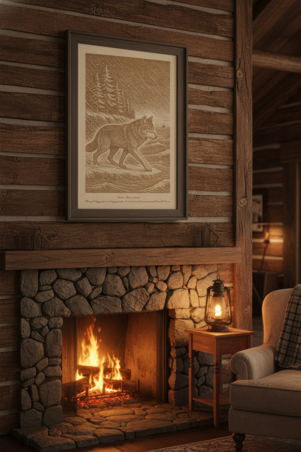 Takaya – Winter Storm (2016) – Laser Engraved Wooden Wall Art