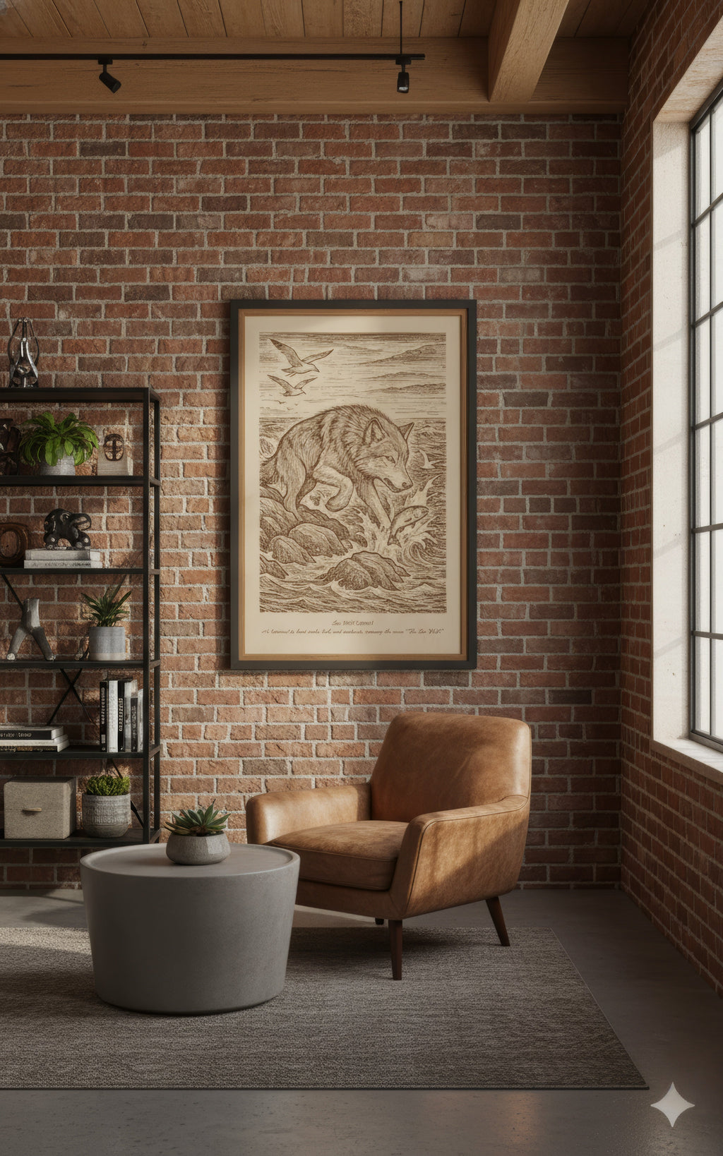 Sea Wolf (2014) – Laser Engraved Wooden Wall Art