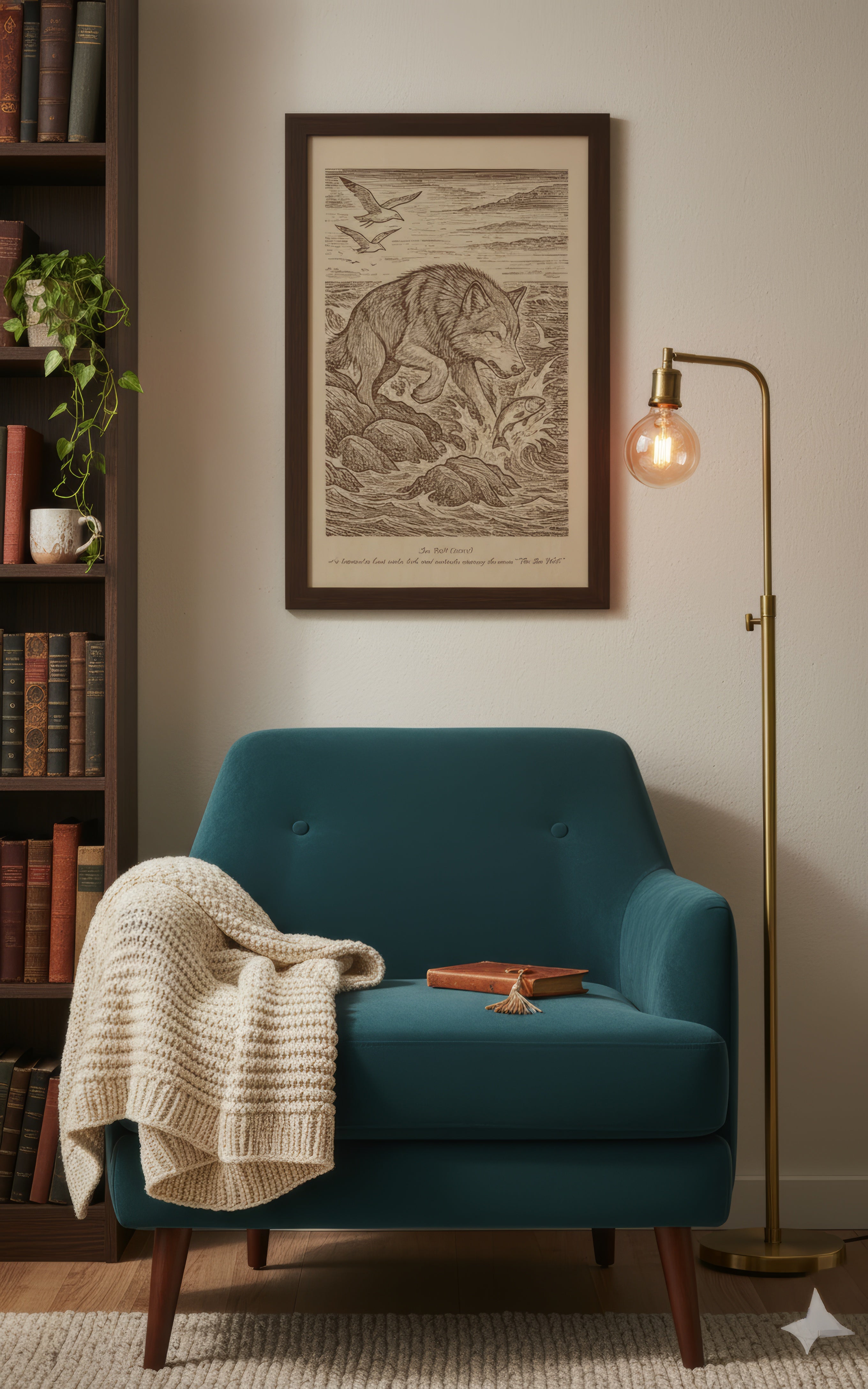 Sea Wolf (2014) – Laser Engraved Wooden Wall Art