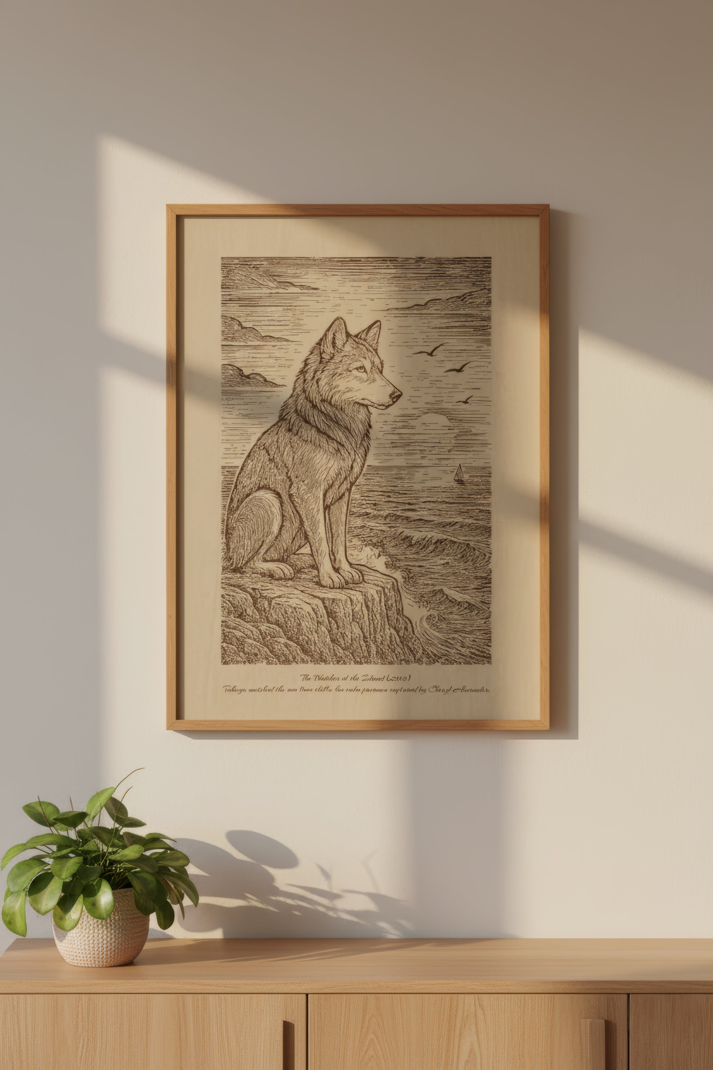 Takaya – The Watcher of the Island (2015) – Laser Engraved Wooden Wall Art