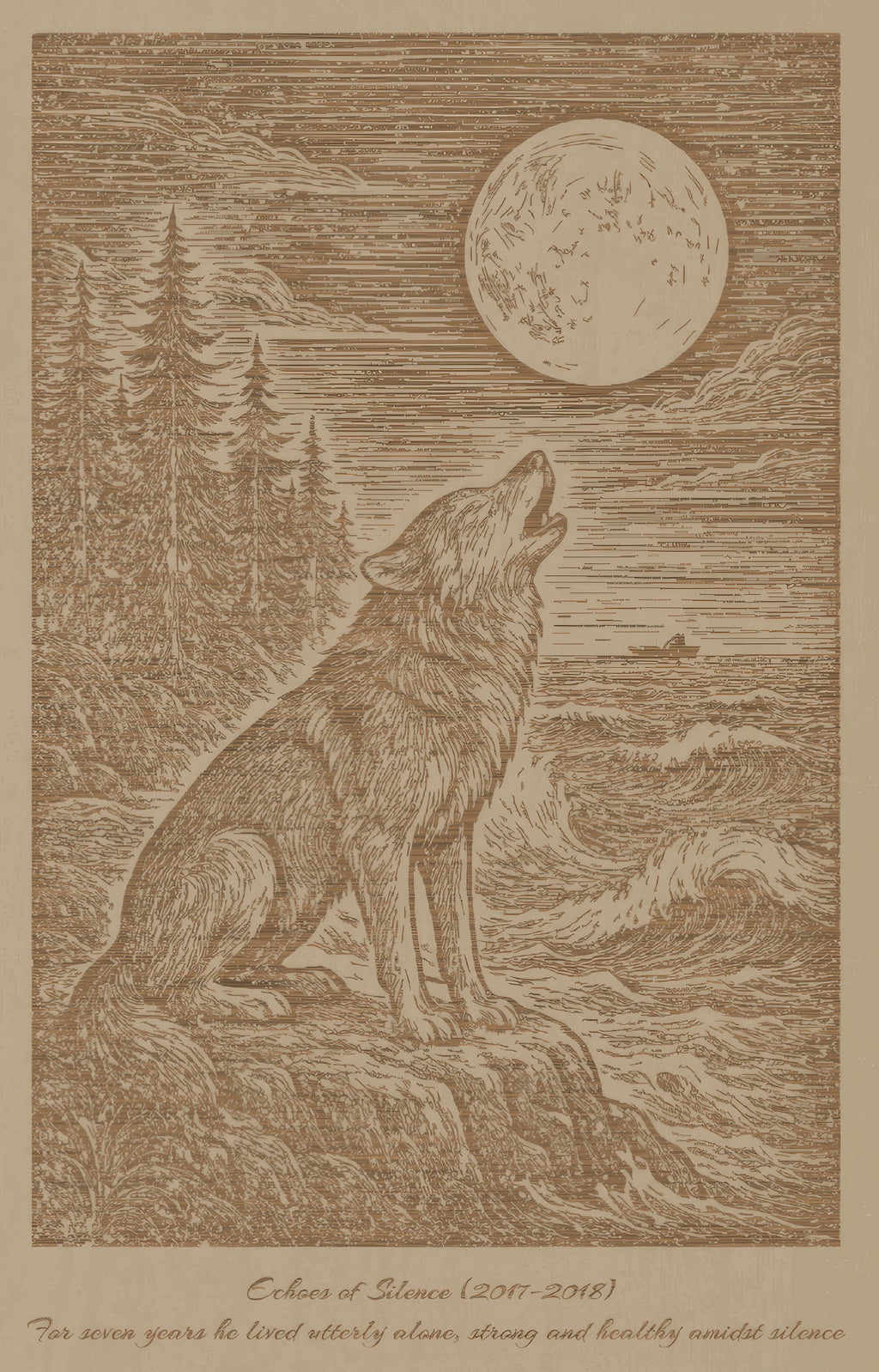 Takaya – Echoes of Silence (2017–2018) – Laser Engraved Wooden Wall Art