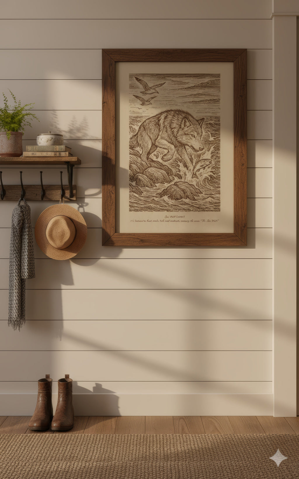 Sea Wolf (2014) – Laser Engraved Wooden Wall Art