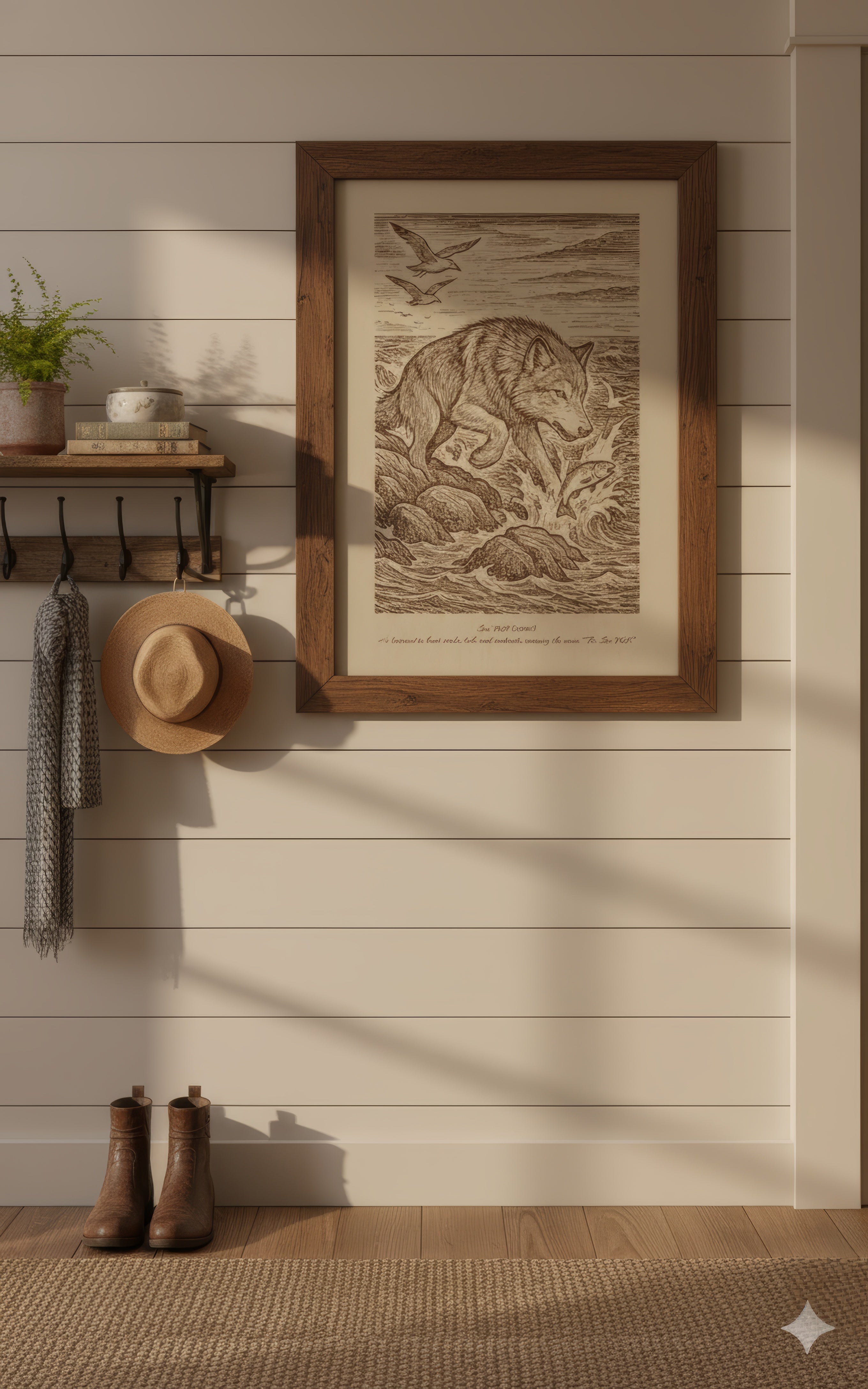 Sea Wolf (2014) – Laser Engraved Wooden Wall Art