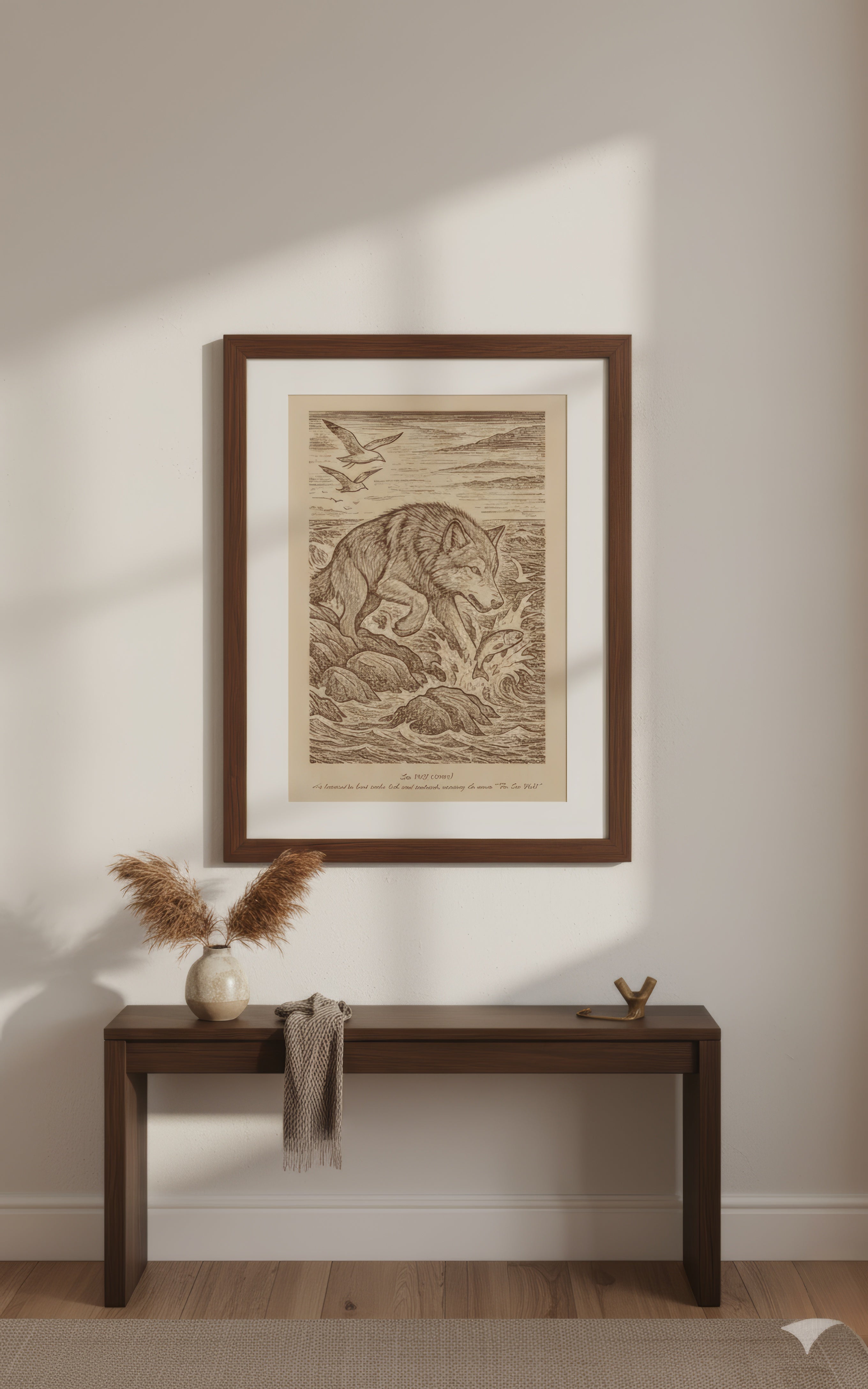 Sea Wolf (2014) – Laser Engraved Wooden Wall Art
