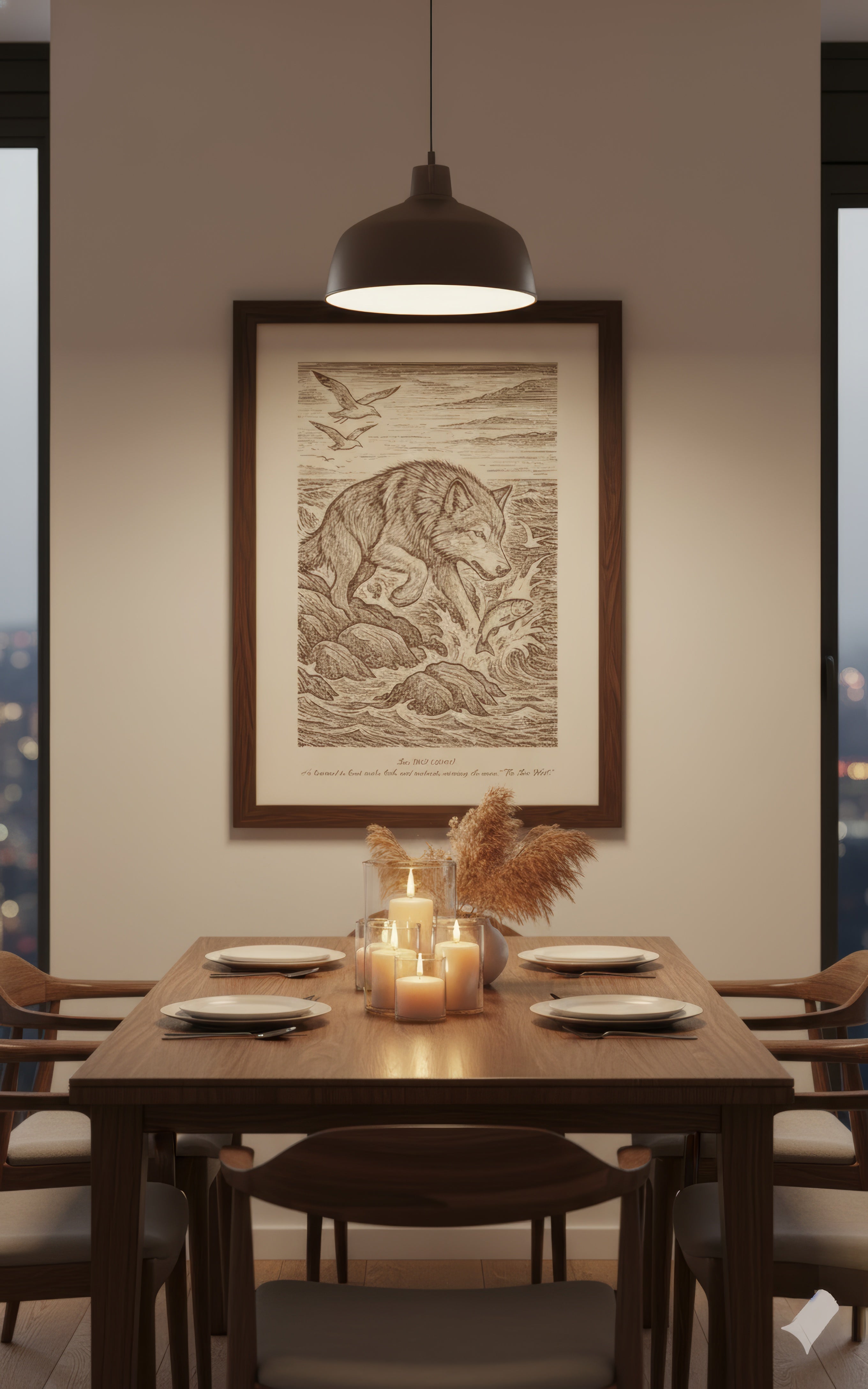 Sea Wolf (2014) – Laser Engraved Wooden Wall Art