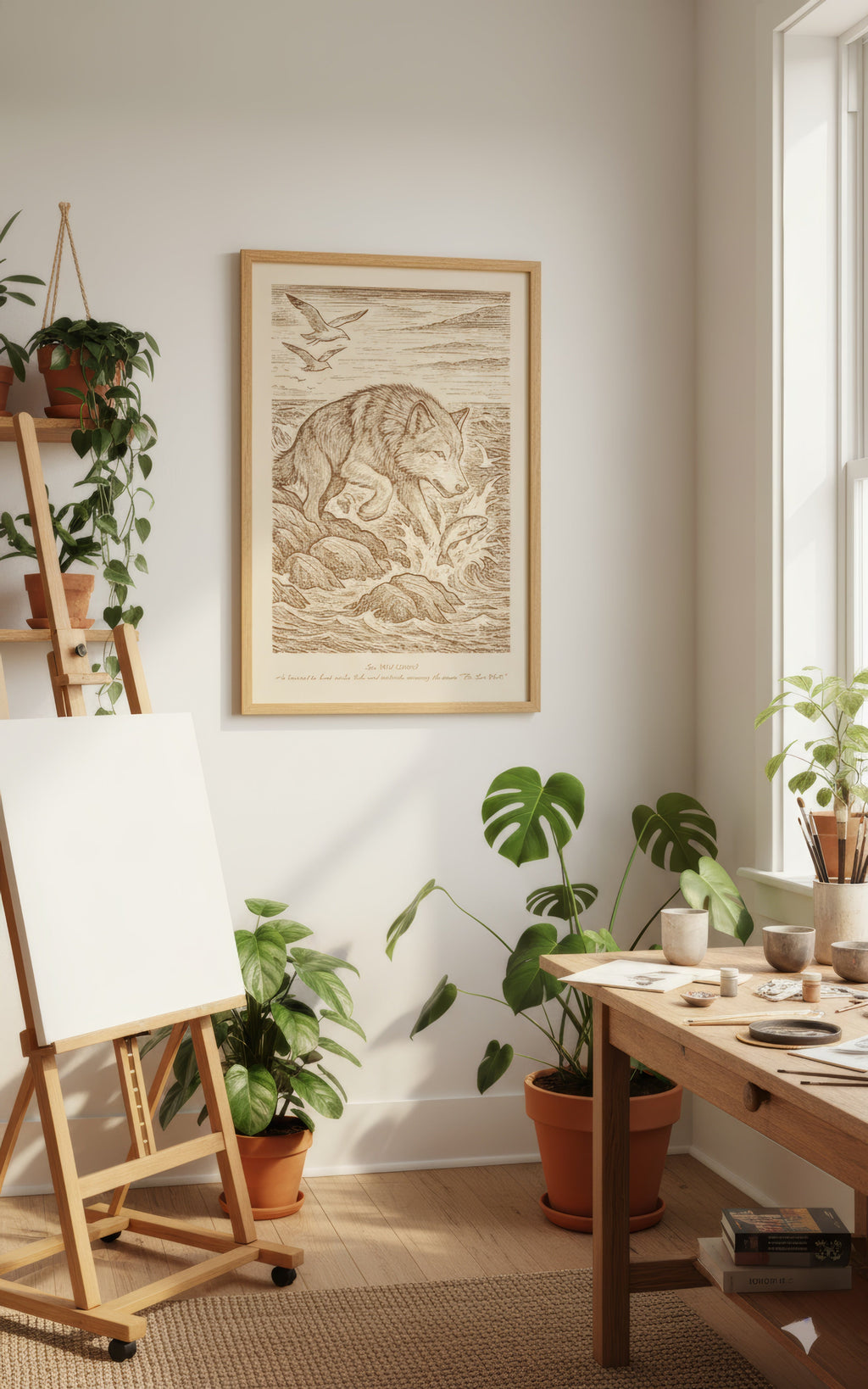 Sea Wolf (2014) – Laser Engraved Wooden Wall Art