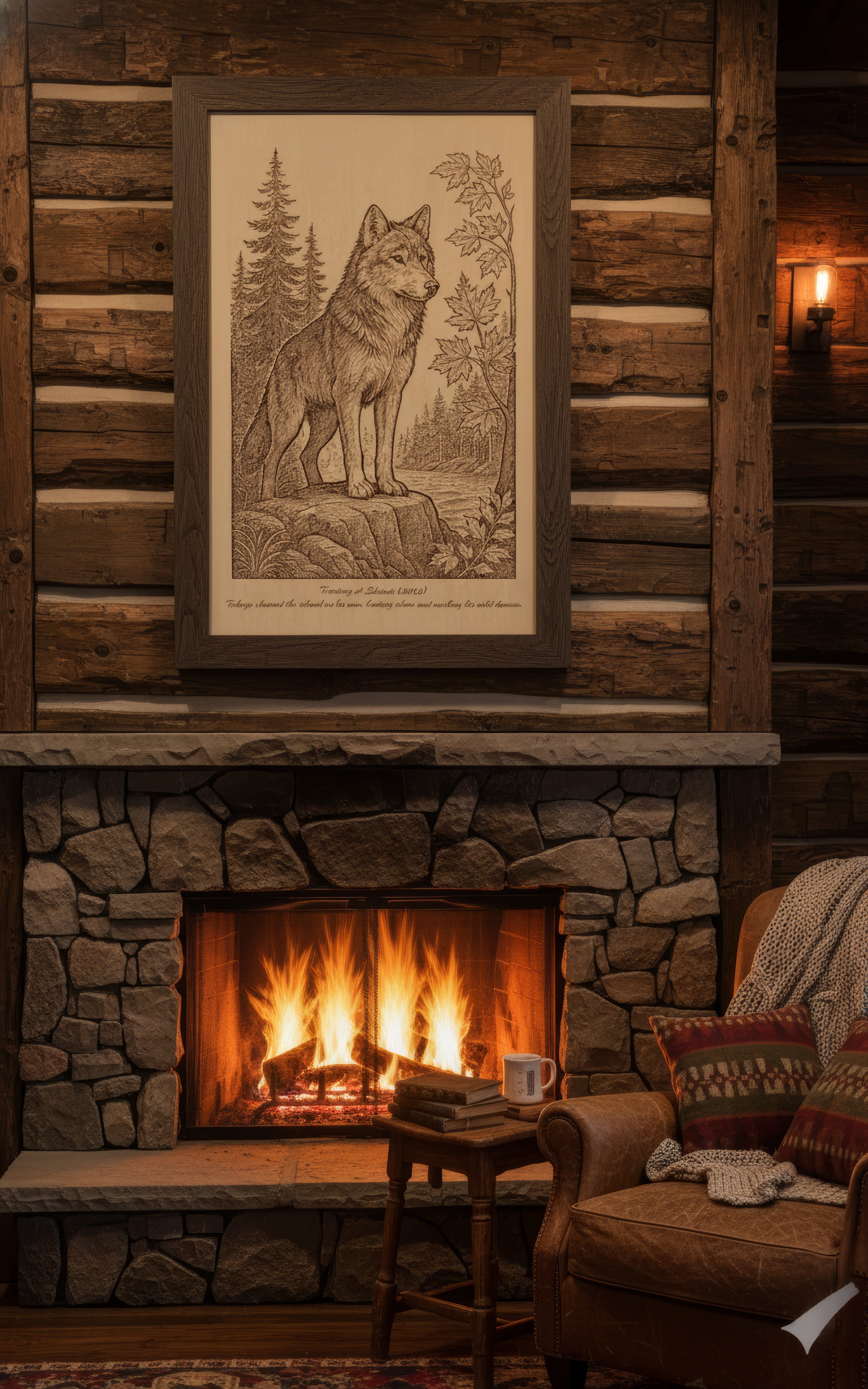 Takaya – Island Guardian (2013) – Laser Engraved Wooden Wall Art