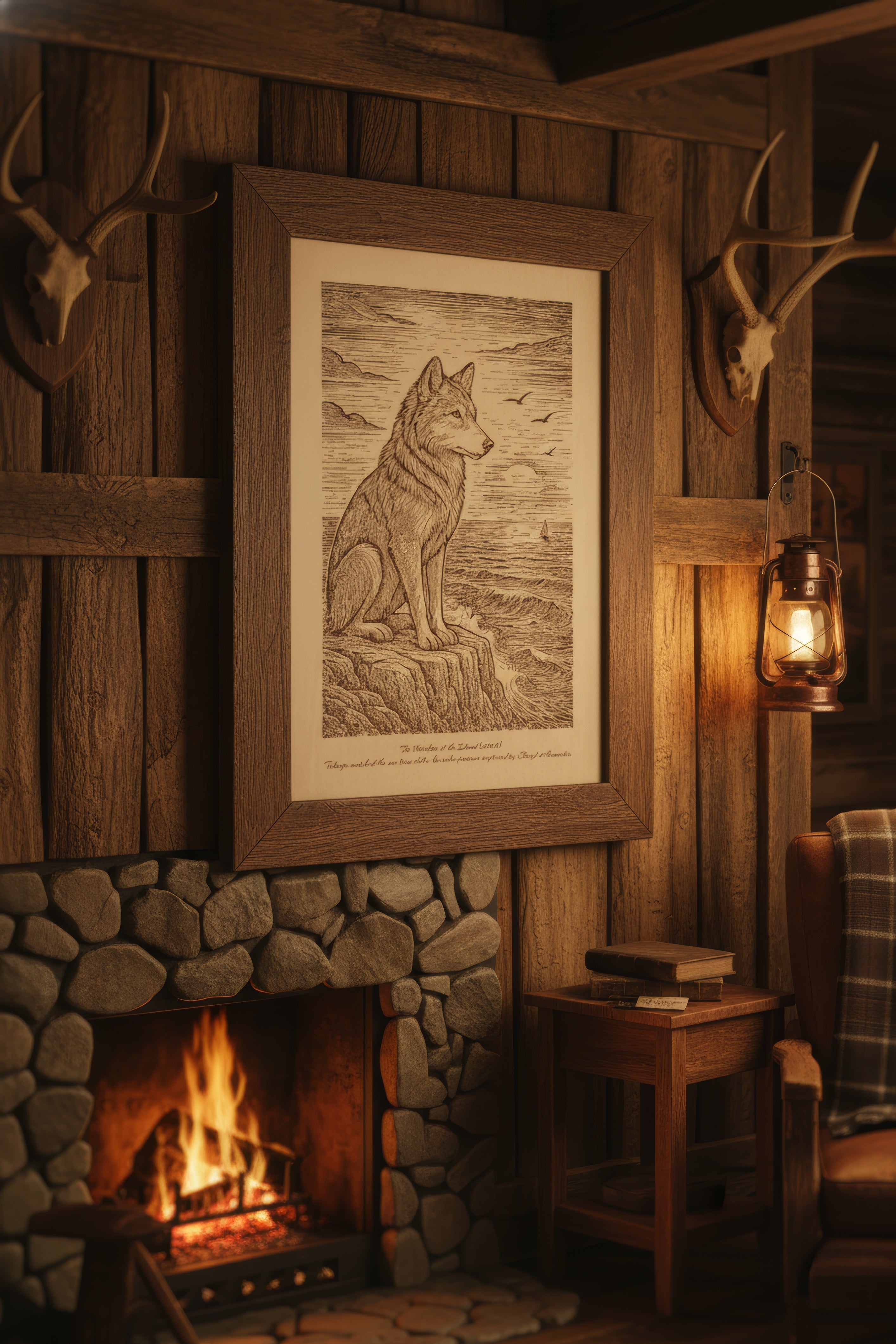 Takaya – The Watcher of the Island (2015) – Laser Engraved Wooden Wall Art