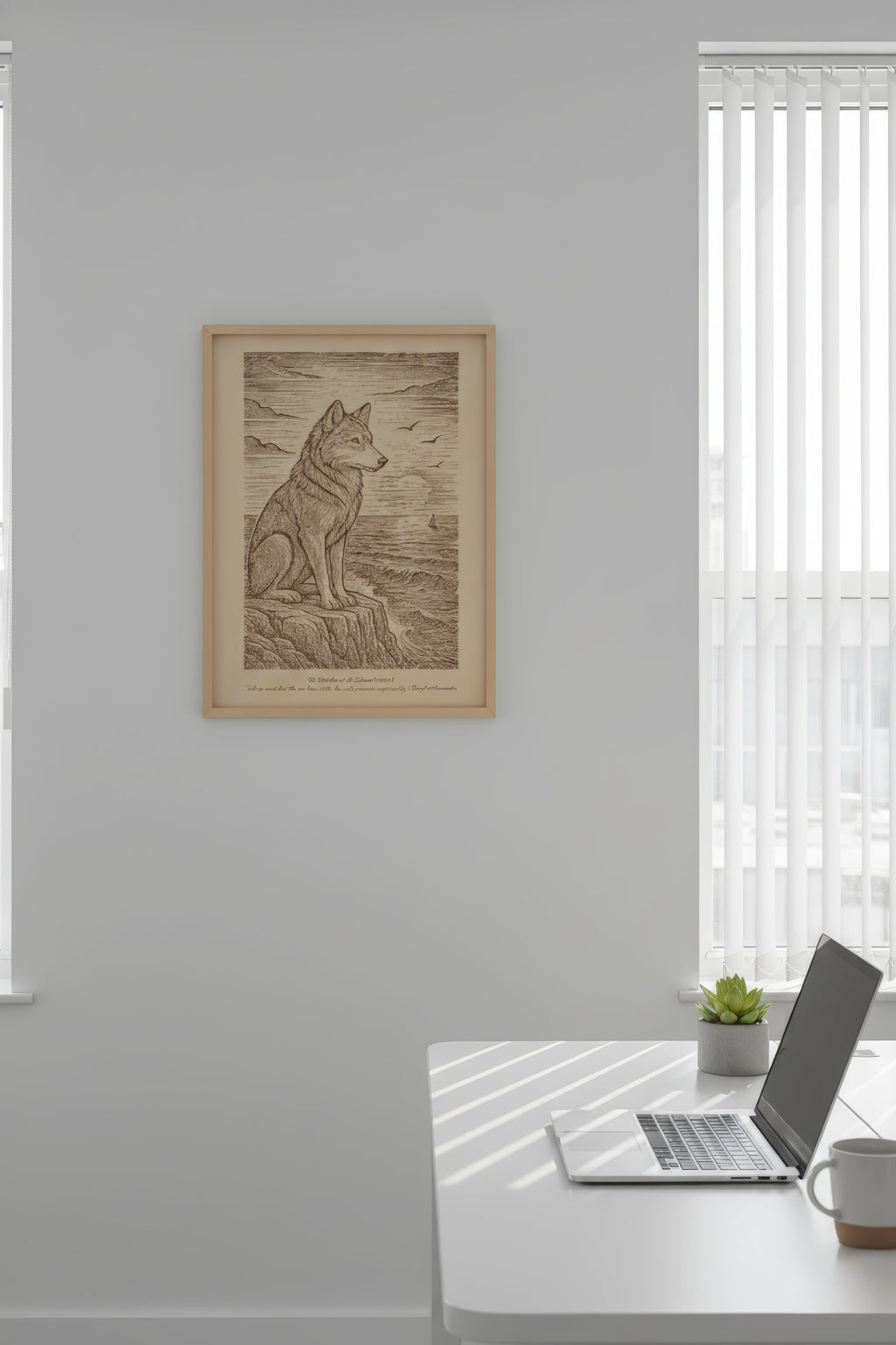 Takaya – The Watcher of the Island (2015) – Laser Engraved Wooden Wall Art