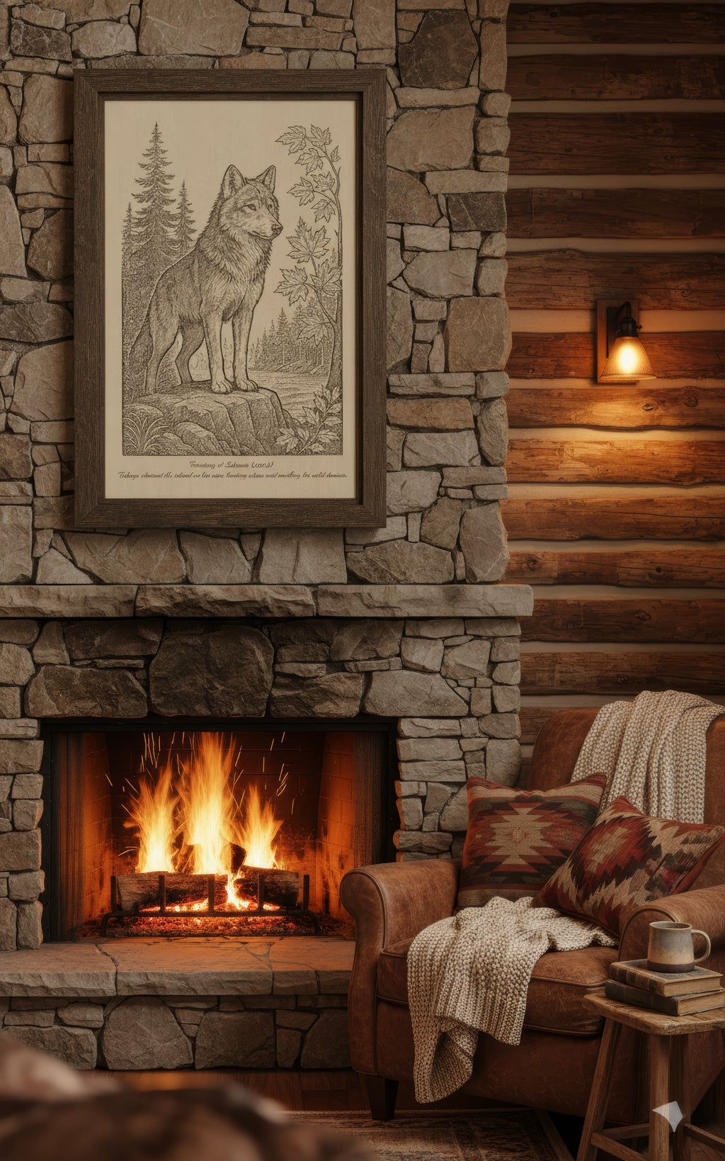 Takaya – Island Guardian (2013) – Laser Engraved Wooden Wall Art