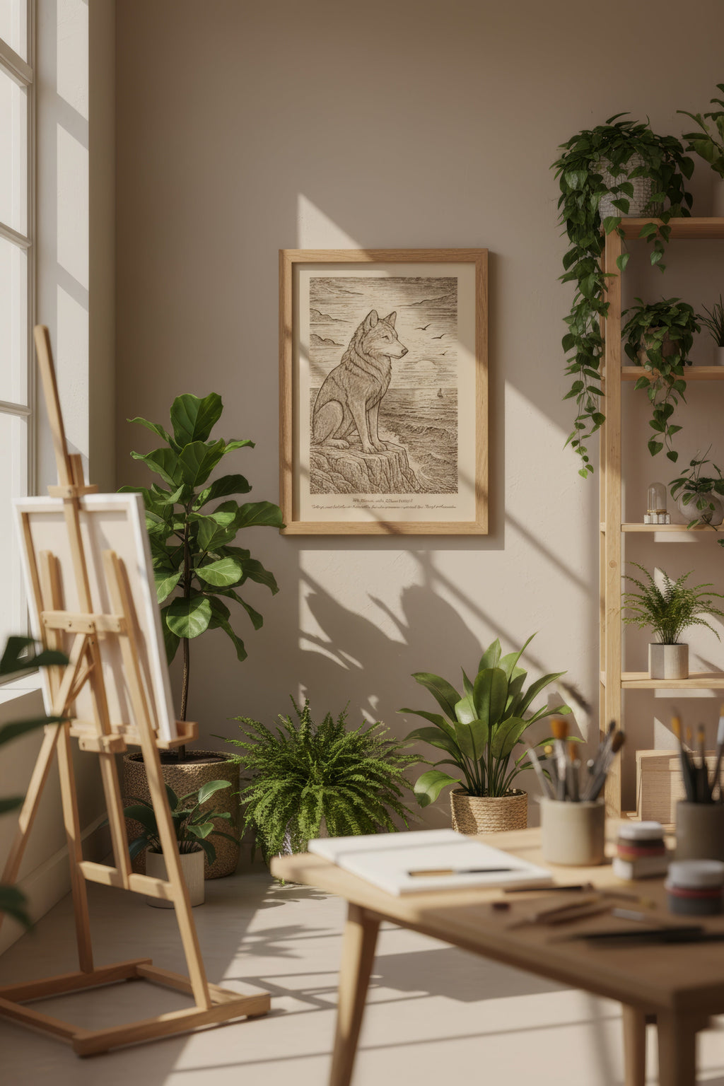 Takaya – The Watcher of the Island (2015) – Laser Engraved Wooden Wall Art